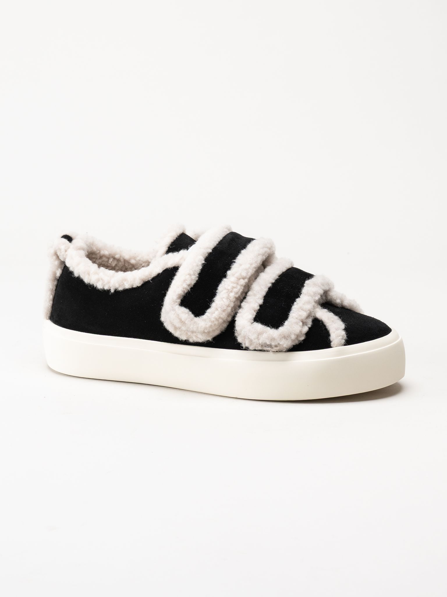 Inuikii - Shearling - Svarta ullfodrade sneakers