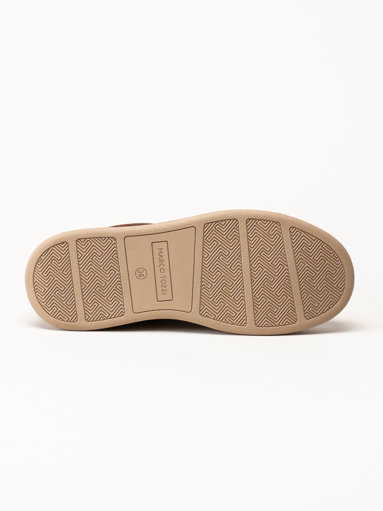 Marco Tozzi - Mörkbruna platåsneakers