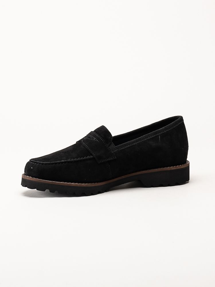 Sioux - Meredith - Svarta loafers i mocka