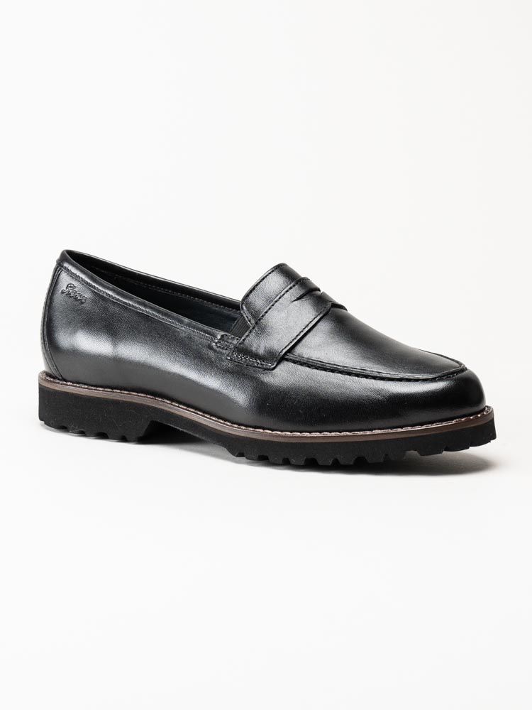 Sioux - Meredith - Svarta loafers i skinn