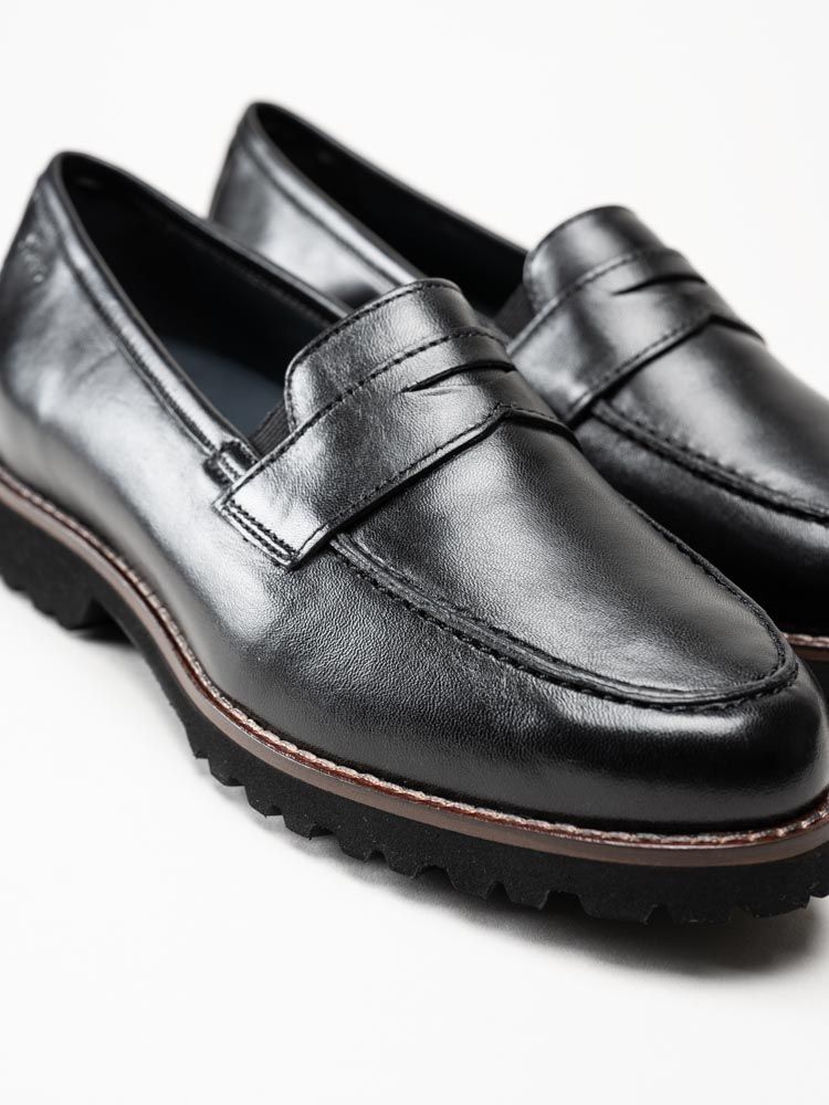 Sioux - Meredith - Svarta loafers i skinn