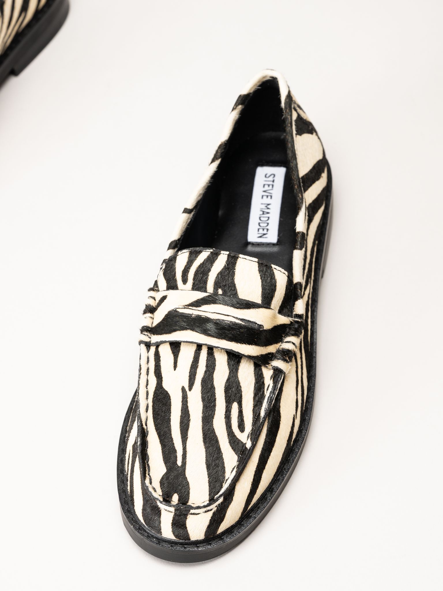 Steve Madden - Adison - Zebramönstrade loafers