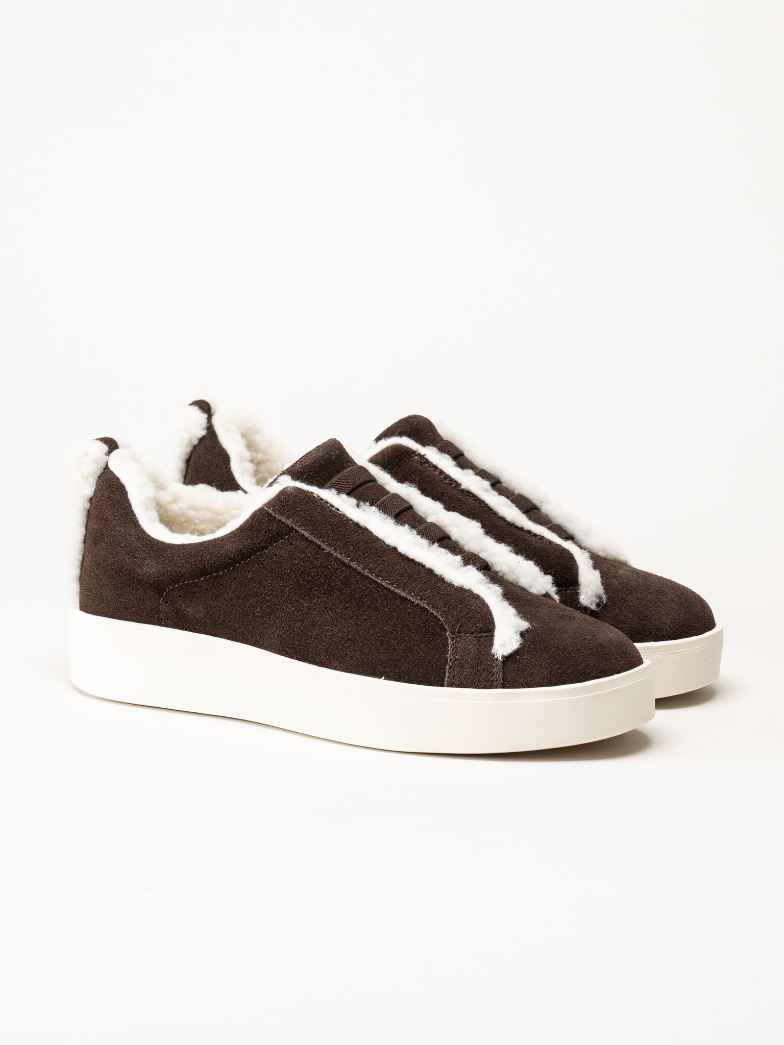 Duffy - Leuca Cinque - Mörkbruna fodrade sneakers