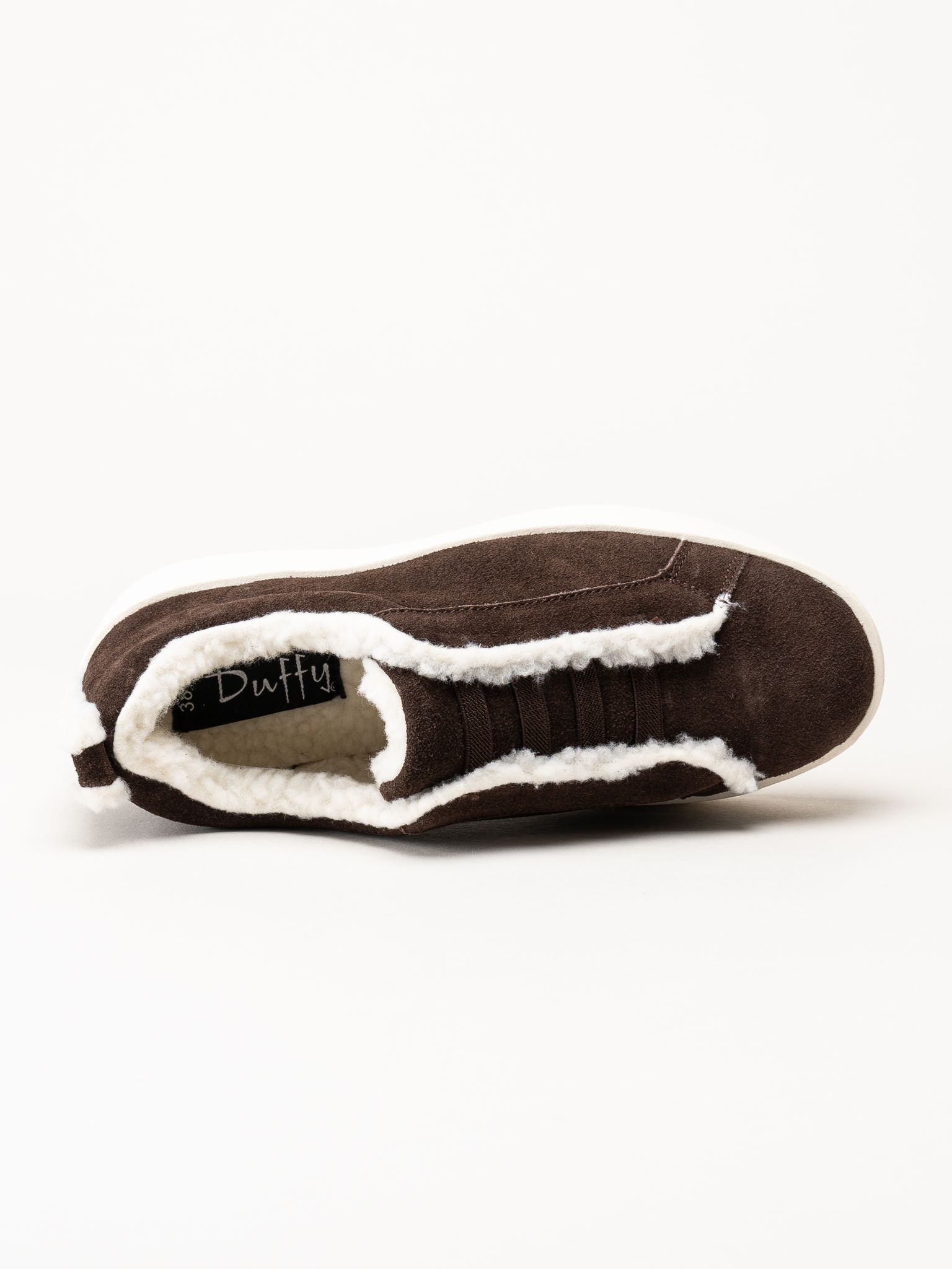 Duffy - Leuca Cinque - Mörkbruna fodrade sneakers