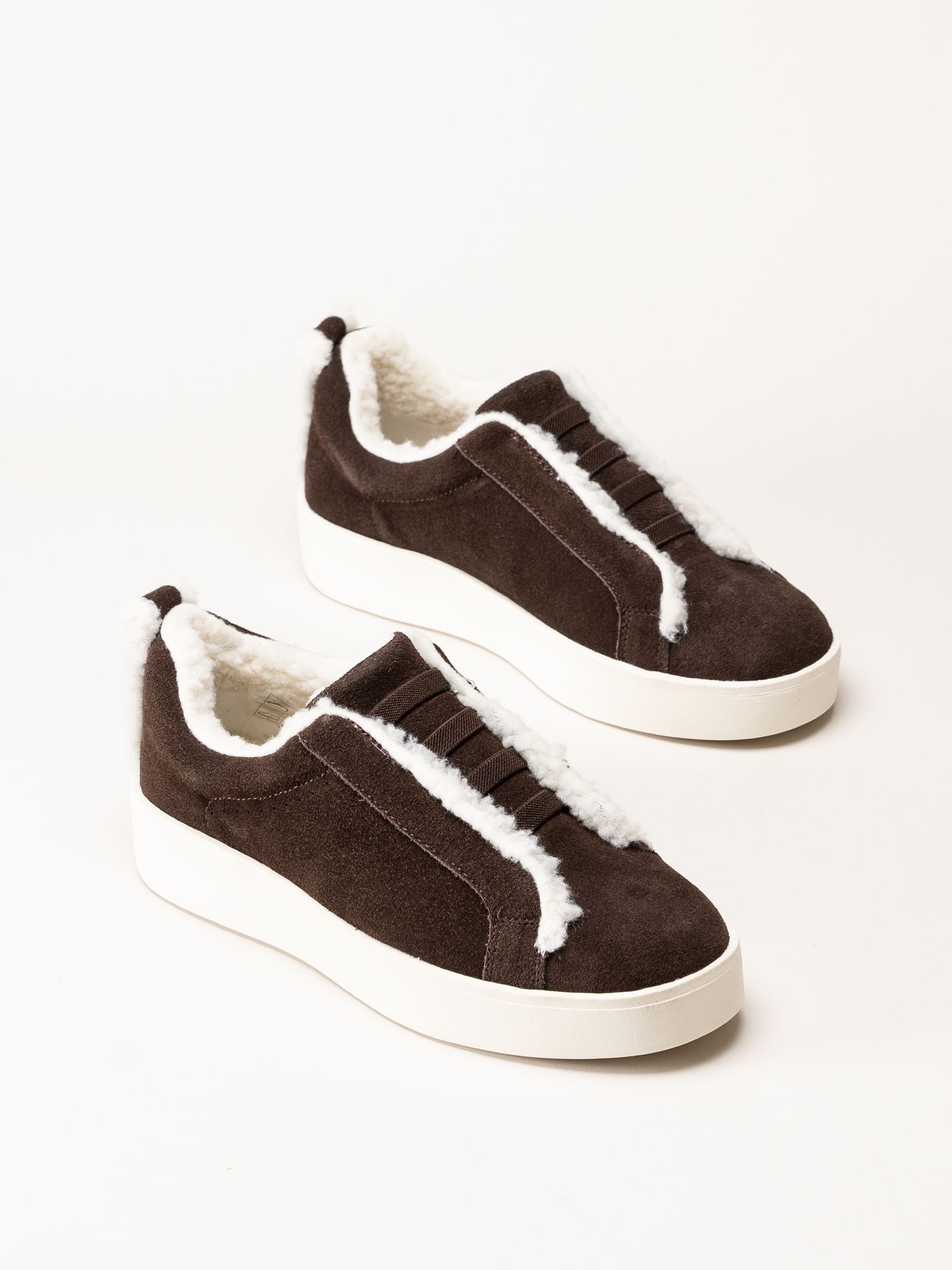 Duffy - Leuca Cinque - Mörkbruna fodrade sneakers