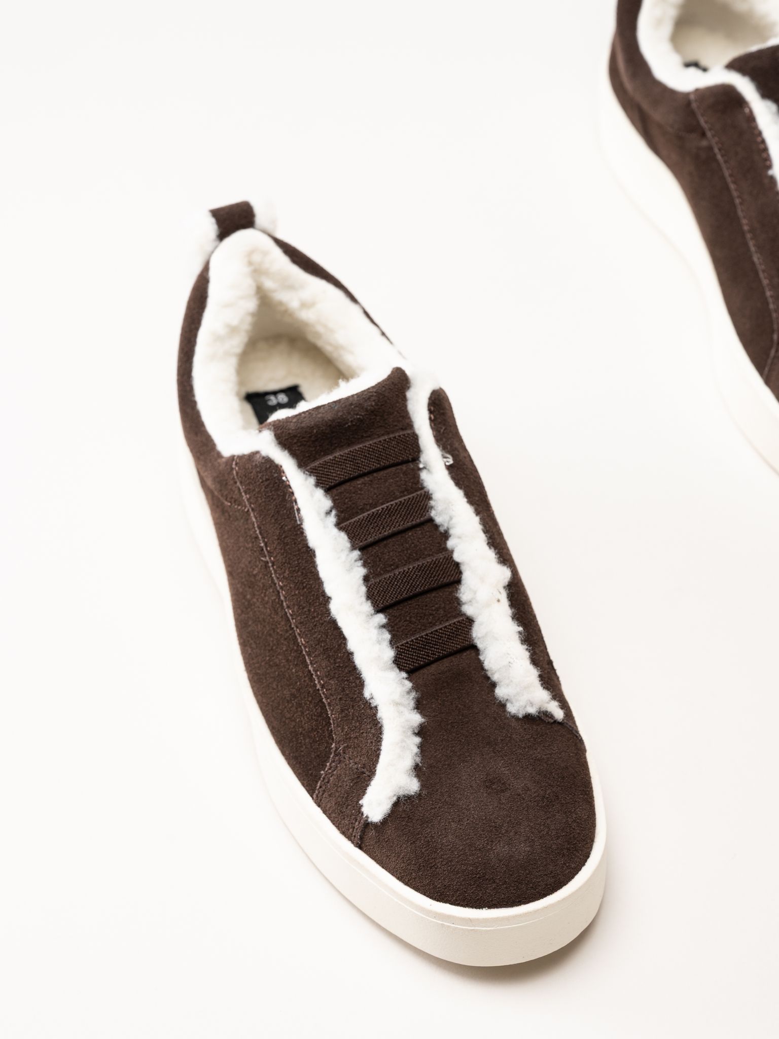 Duffy - Leuca Cinque - Mörkbruna fodrade sneakers