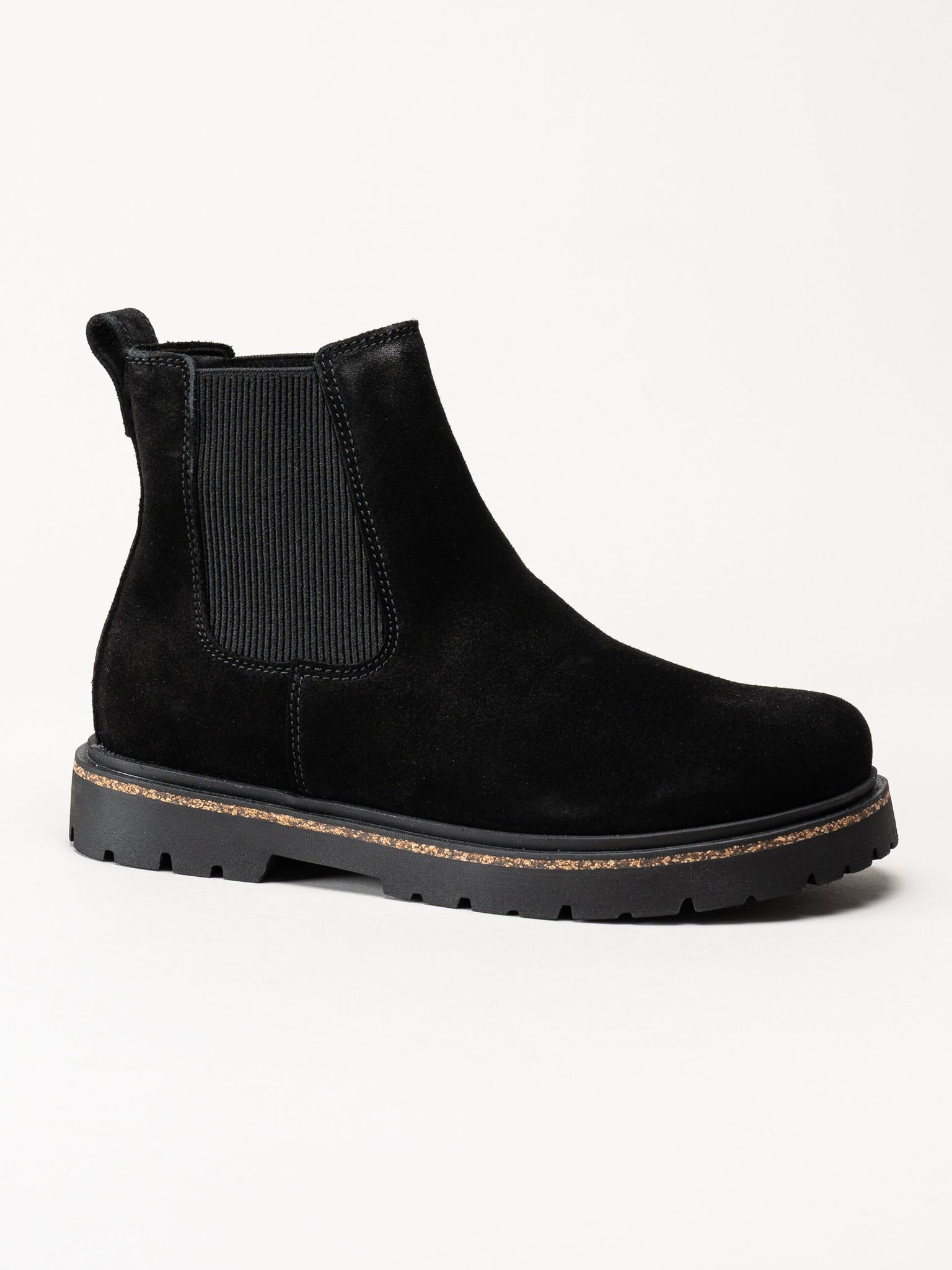 Birkenstock - Highwood Slip On - Svarta chelsea boots i mocka