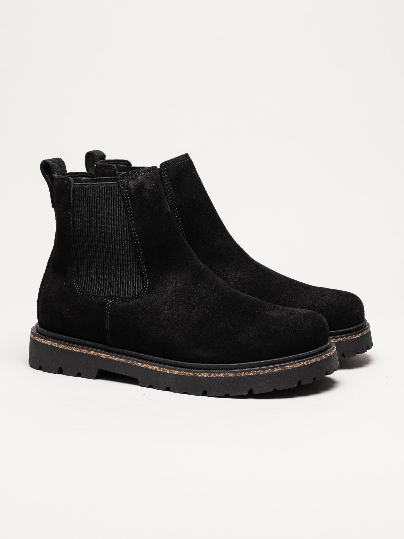 Birkenstock - Highwood Slip On - Svarta chelsea boots i mocka