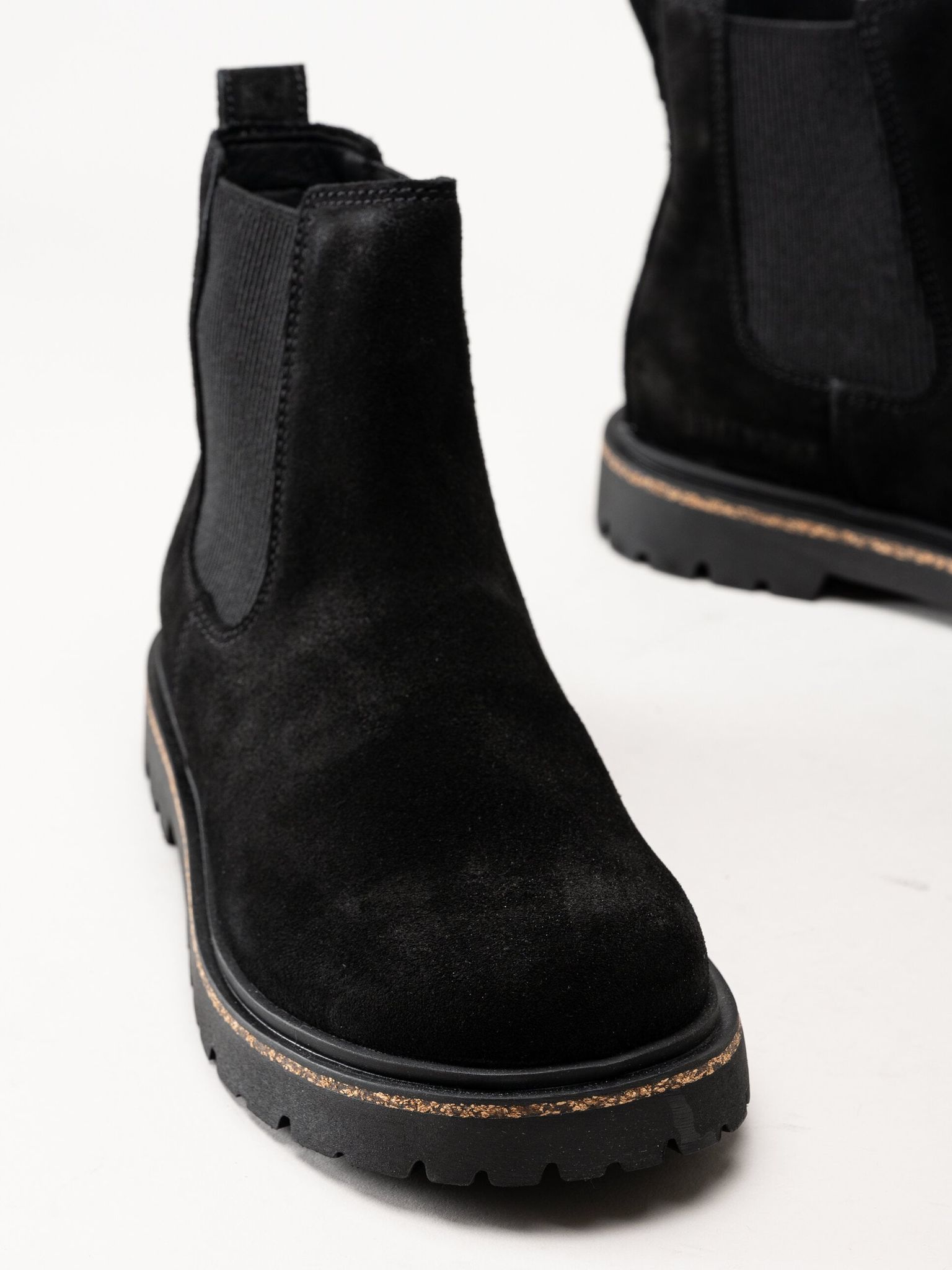 Birkenstock - Highwood Slip On - Svarta chelsea boots i mocka
