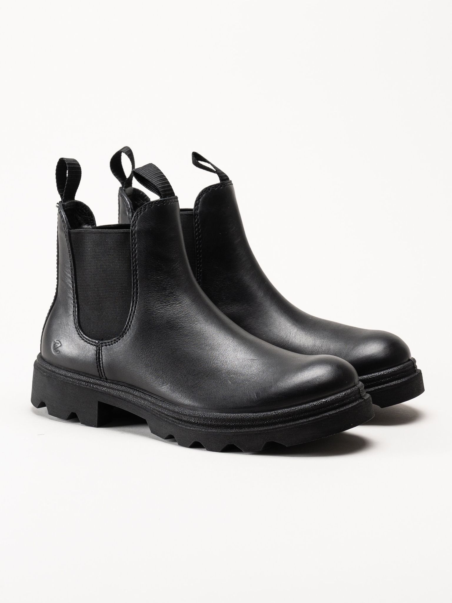 Ecco - Grainer Chelsea - Svarta chelsea boots i skinn