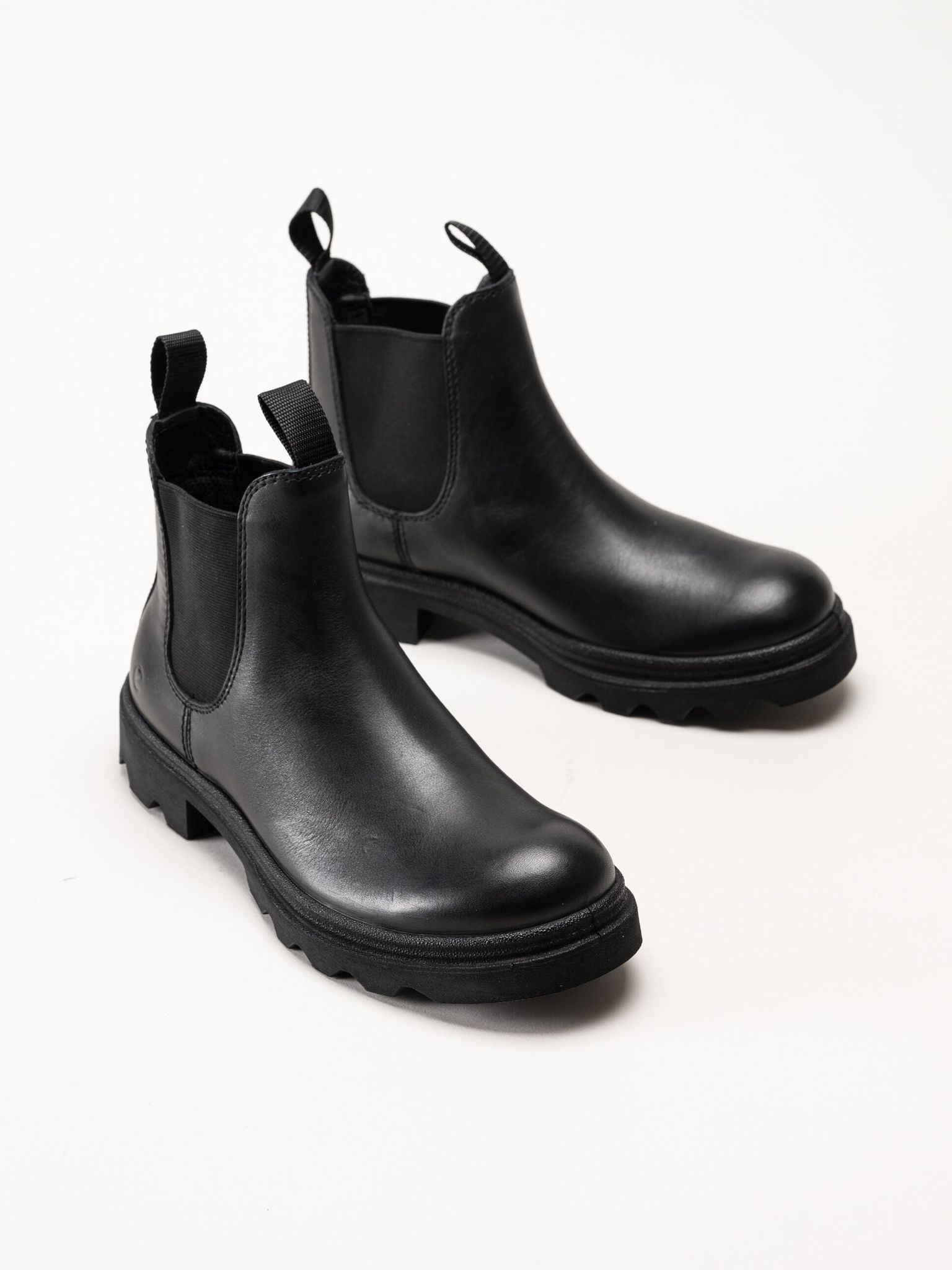 Ecco - Grainer Chelsea - Svarta chelsea boots i skinn