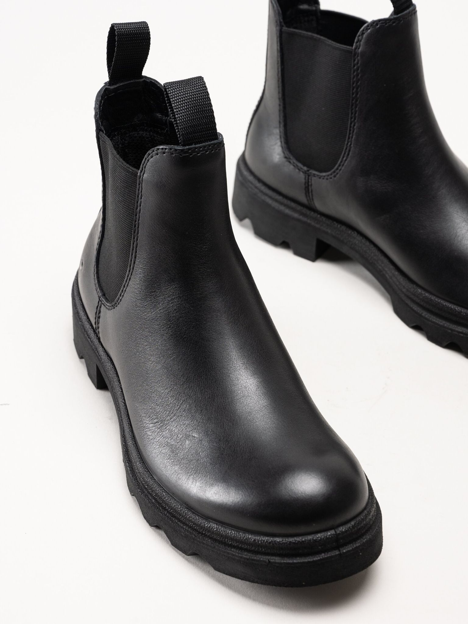 Ecco - Grainer Chelsea - Svarta chelsea boots i skinn