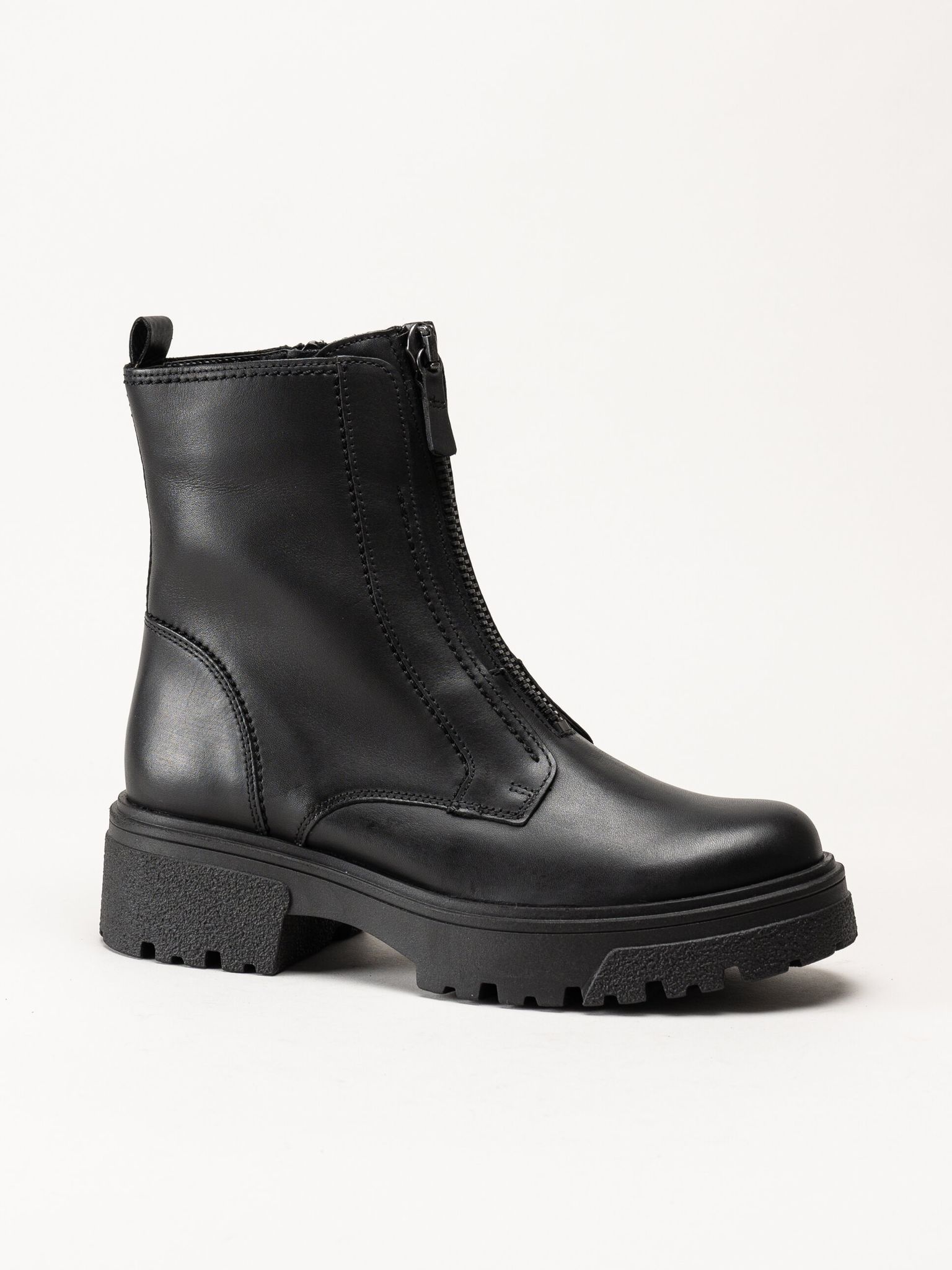 Gabor - Svarta fodrade boots i skinn