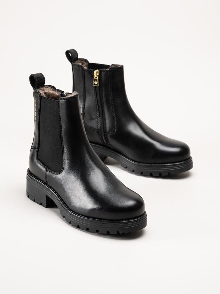 Canada Snow - Mount Kimberly - Svarta boots med fårskinn och broddar