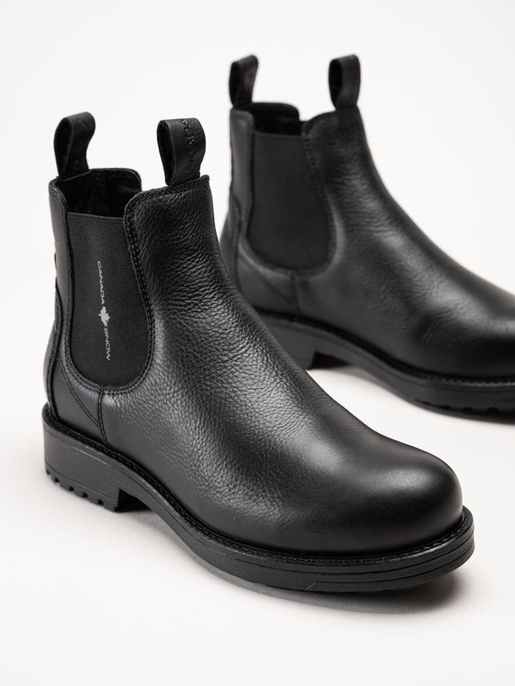 Canada Snow - Dawis - Svarta chelsea boots i skinn