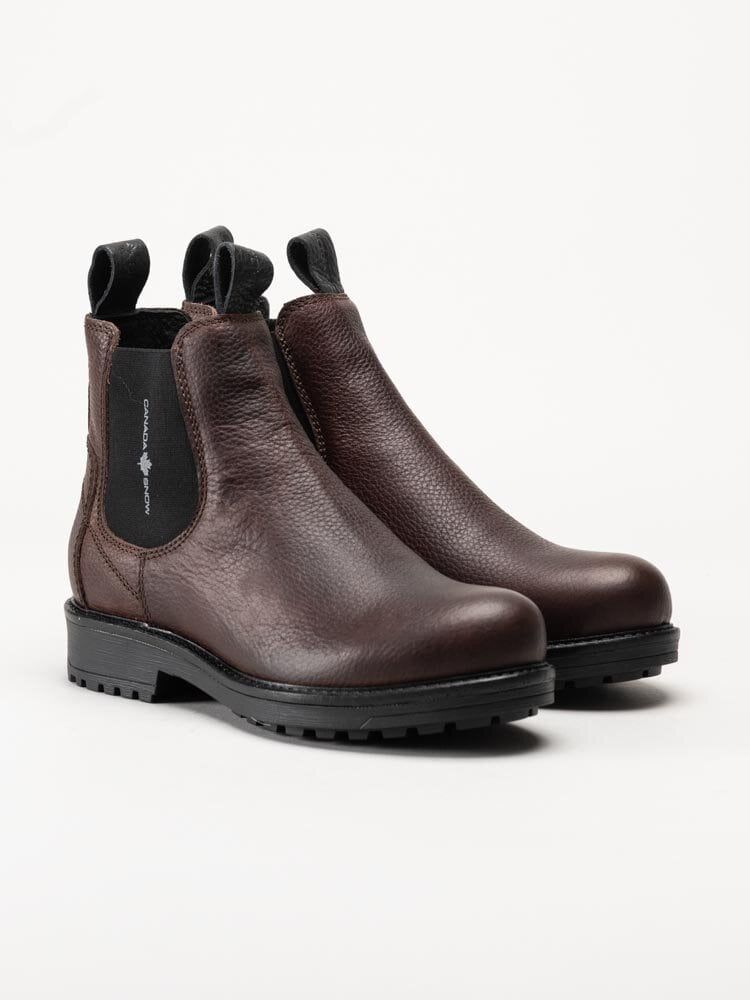 Canada Snow - Dawis - Bruna chelsea boots i skinn