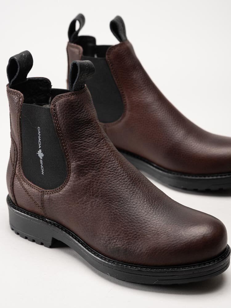 Canada Snow - Dawis - Bruna chelsea boots i skinn