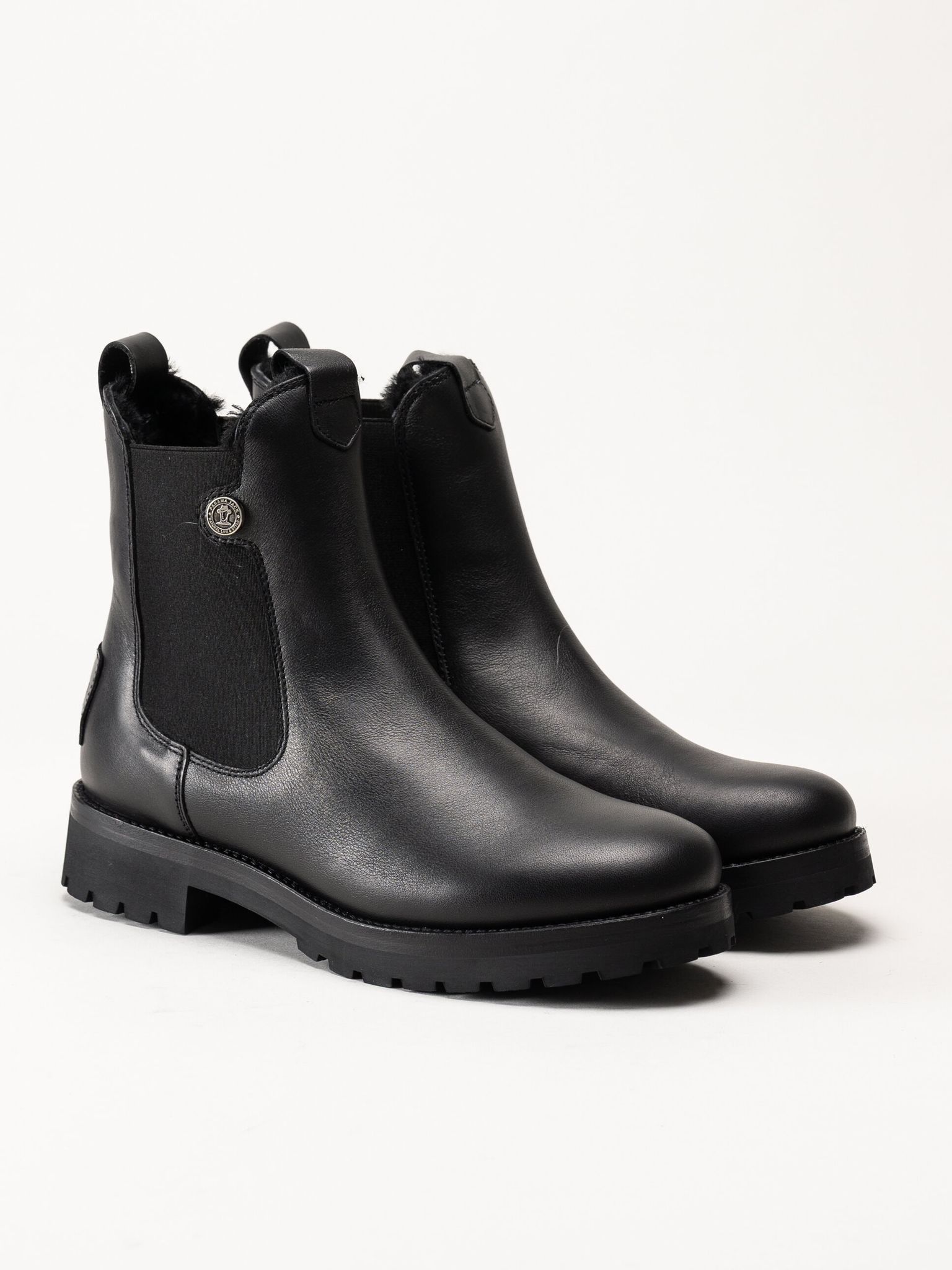 Panama Jack - fransesca Igloo - Svarta fårskinnsfodrade boots i skinn