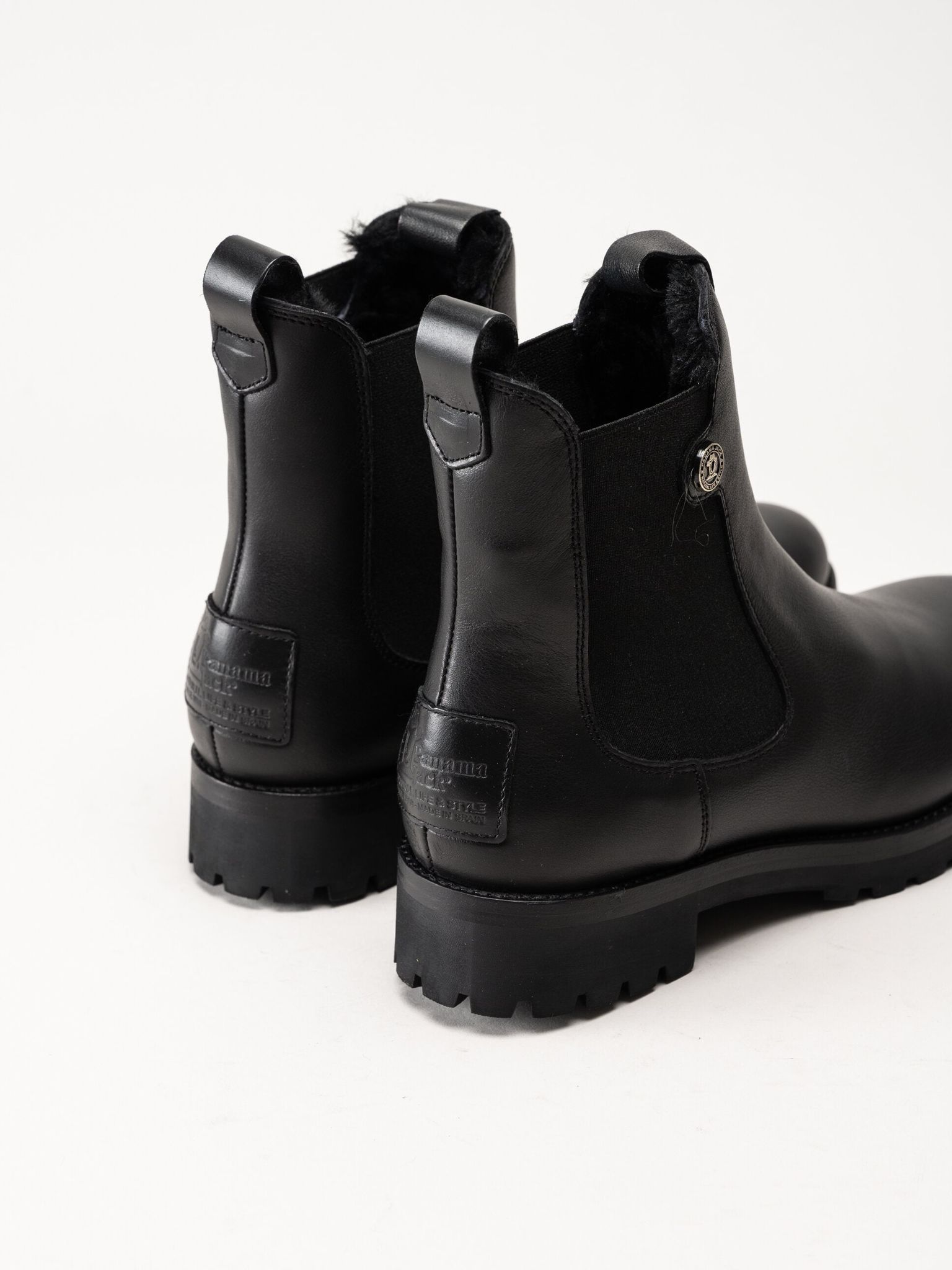 Panama Jack - fransesca Igloo - Svarta fårskinnsfodrade boots i skinn
