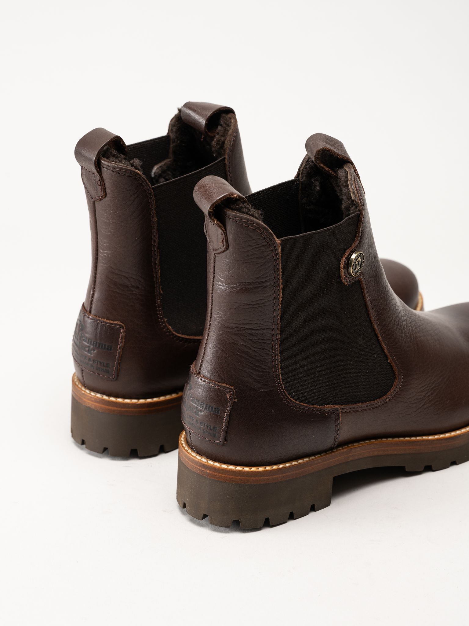 Panama Jack - fransesca Igloo - Bruna fårskinnsfodrade boots i skinn