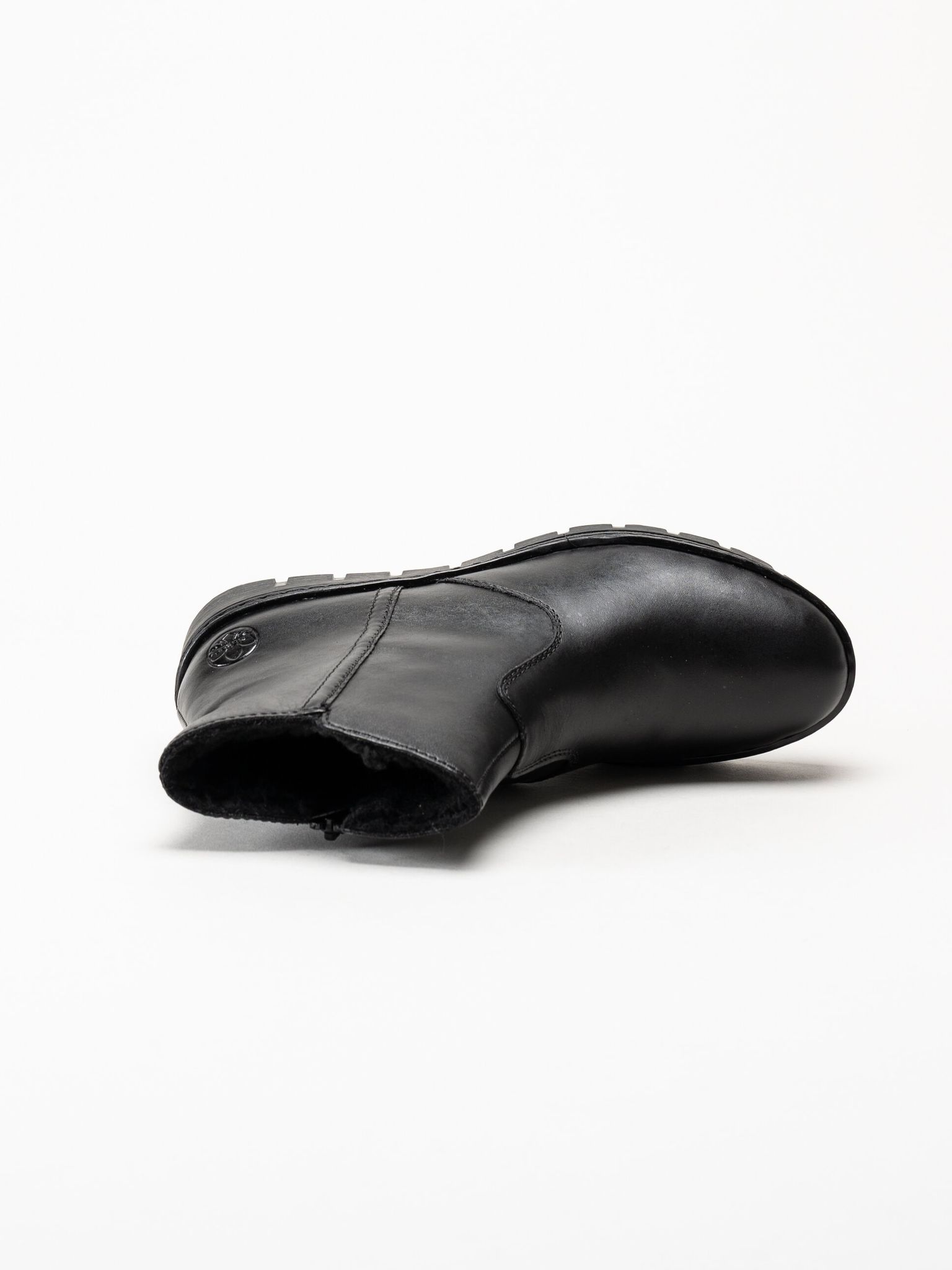 Rieker - Svarta fodrade kilklackade boots