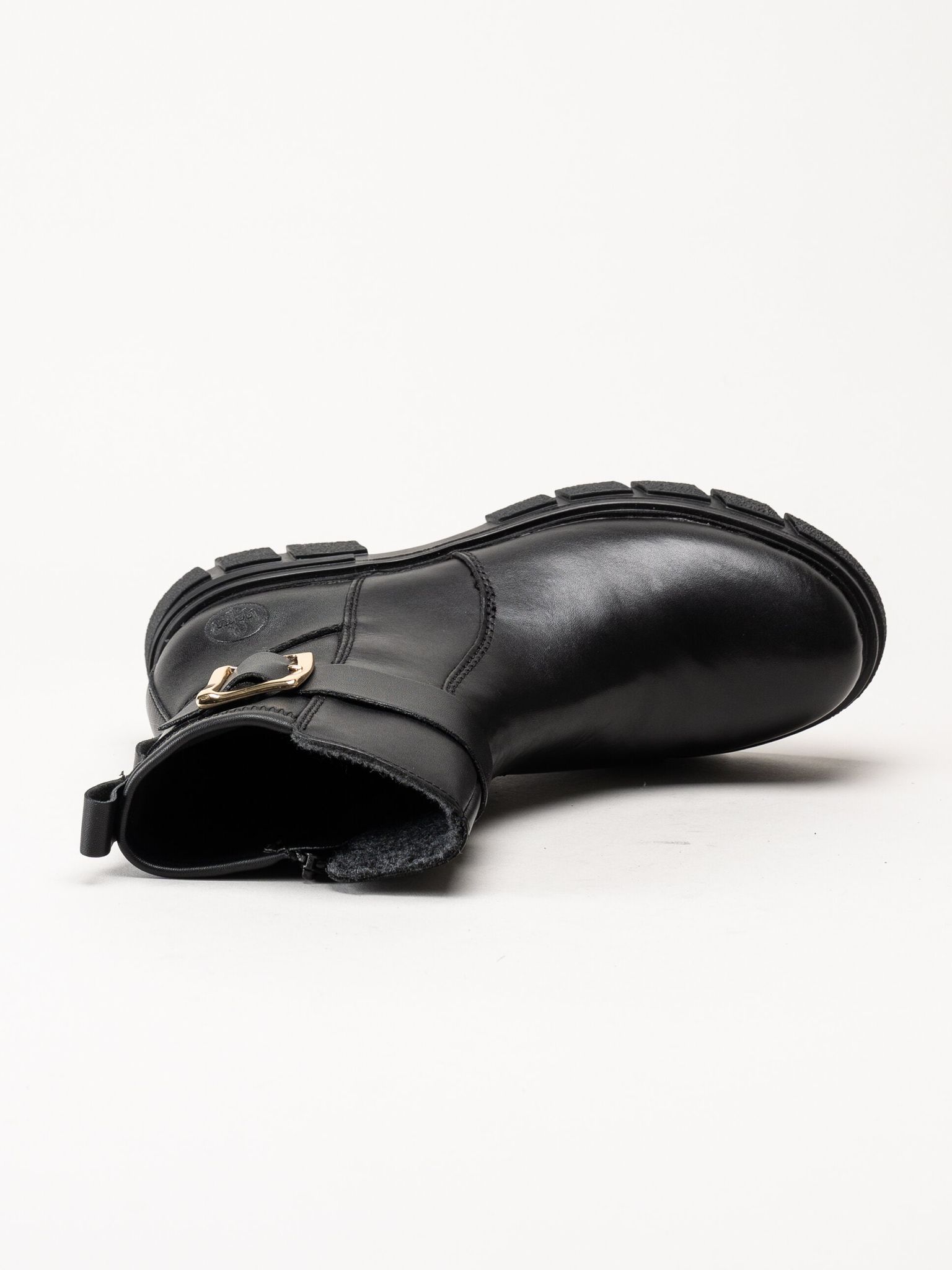 Rieker - Svarta boots i skinn