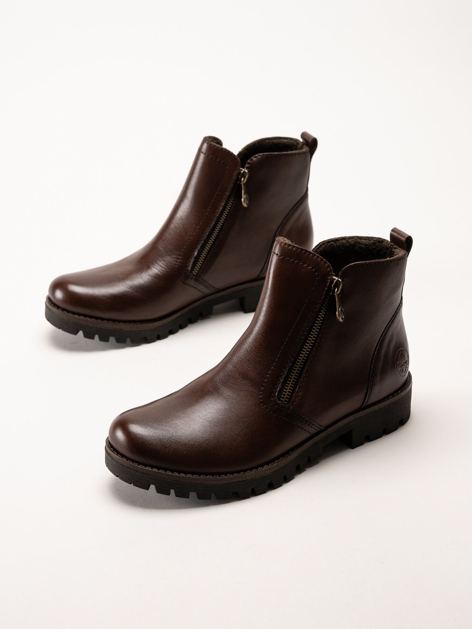 Rieker - Bruna varmfodrade boots i skinn