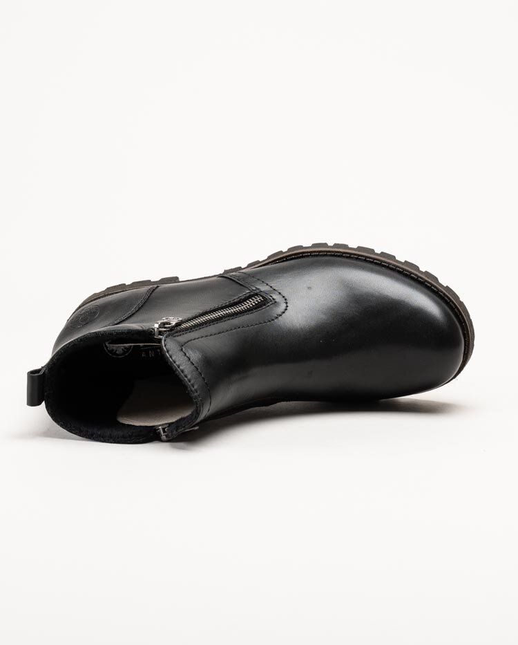 Rieker - Svarta varmfodrade boots i skinn