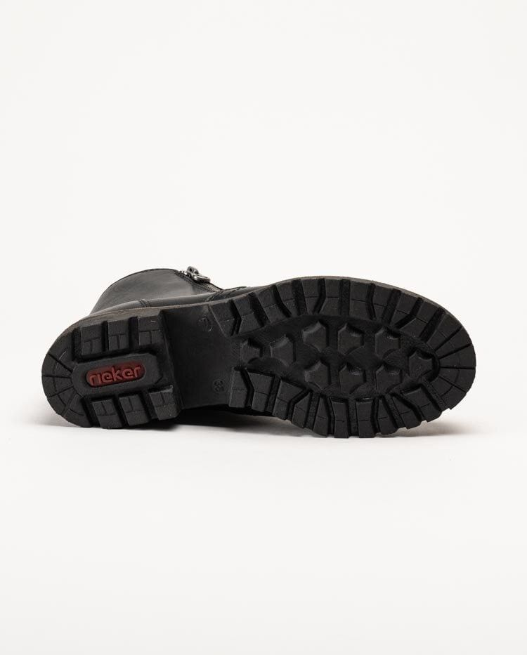 Rieker - Svarta varmfodrade boots i skinn