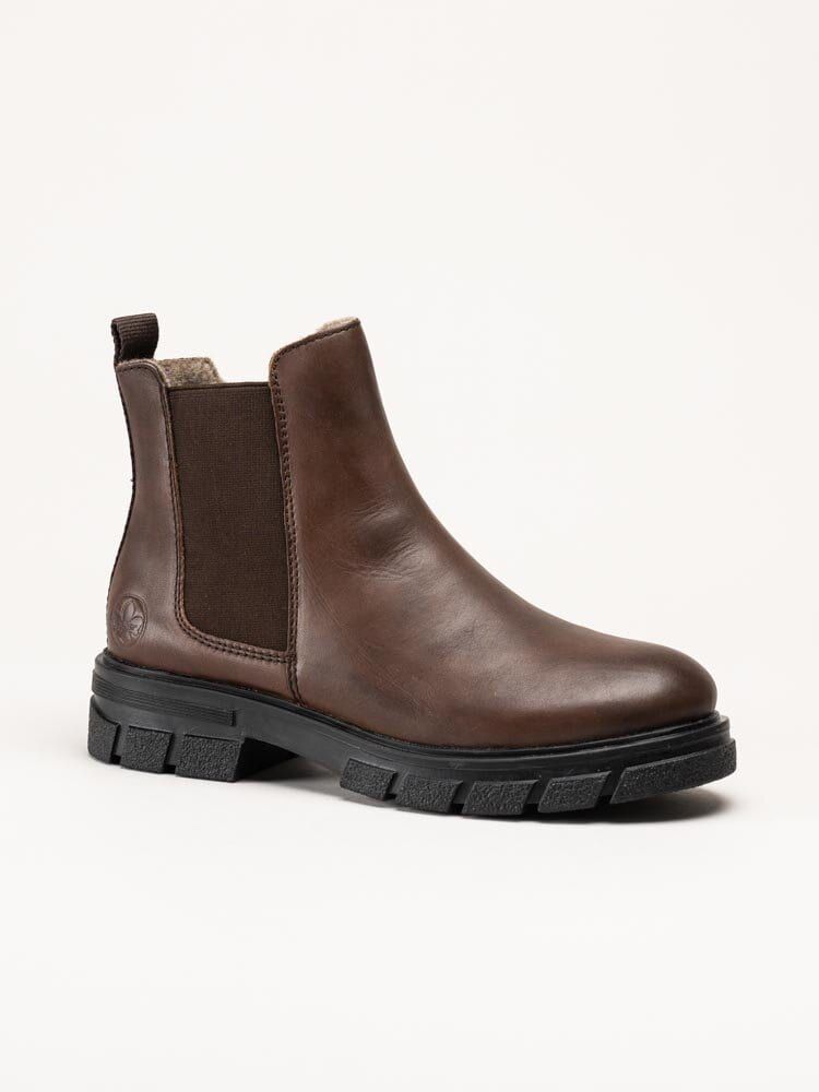 Rieker - Bruna grova chelsea boots i skinn