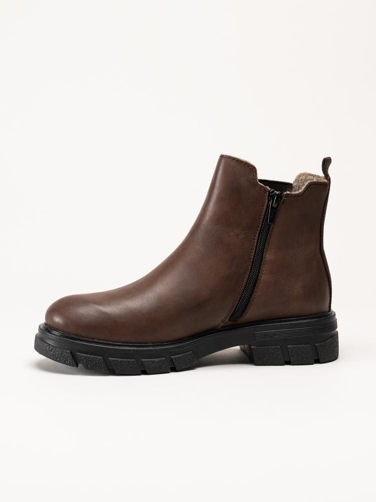 Rieker - Bruna grova chelsea boots i skinn
