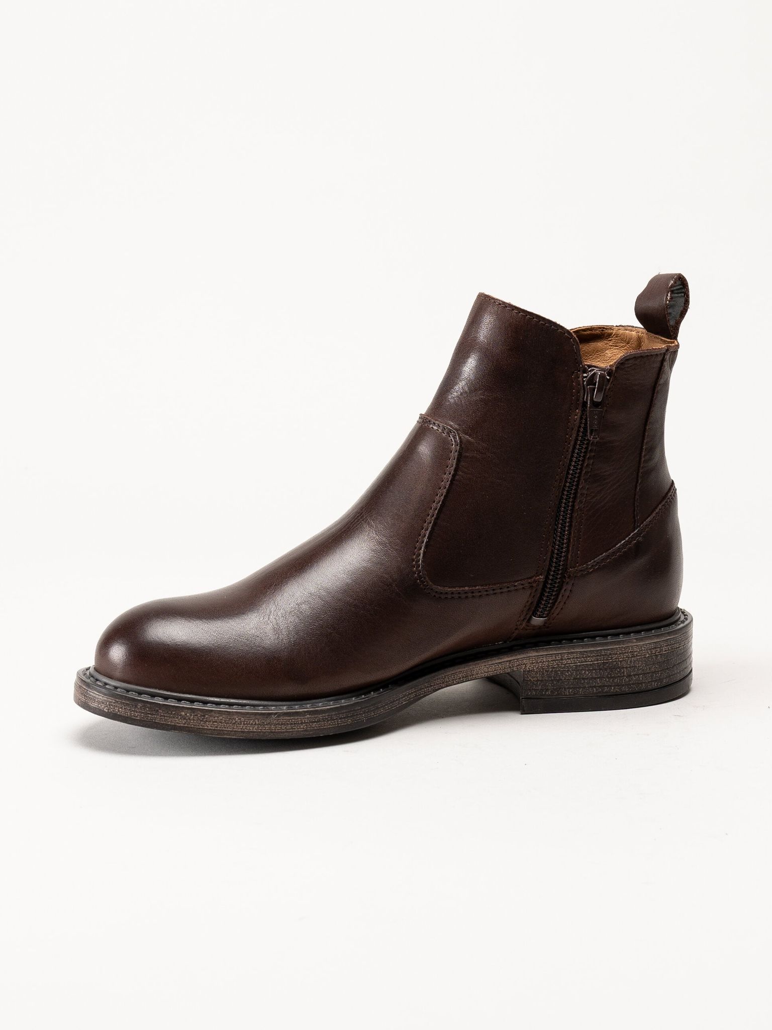 Shoedesign Copenhagen - Claudia - Mörkbruna boots i skinn