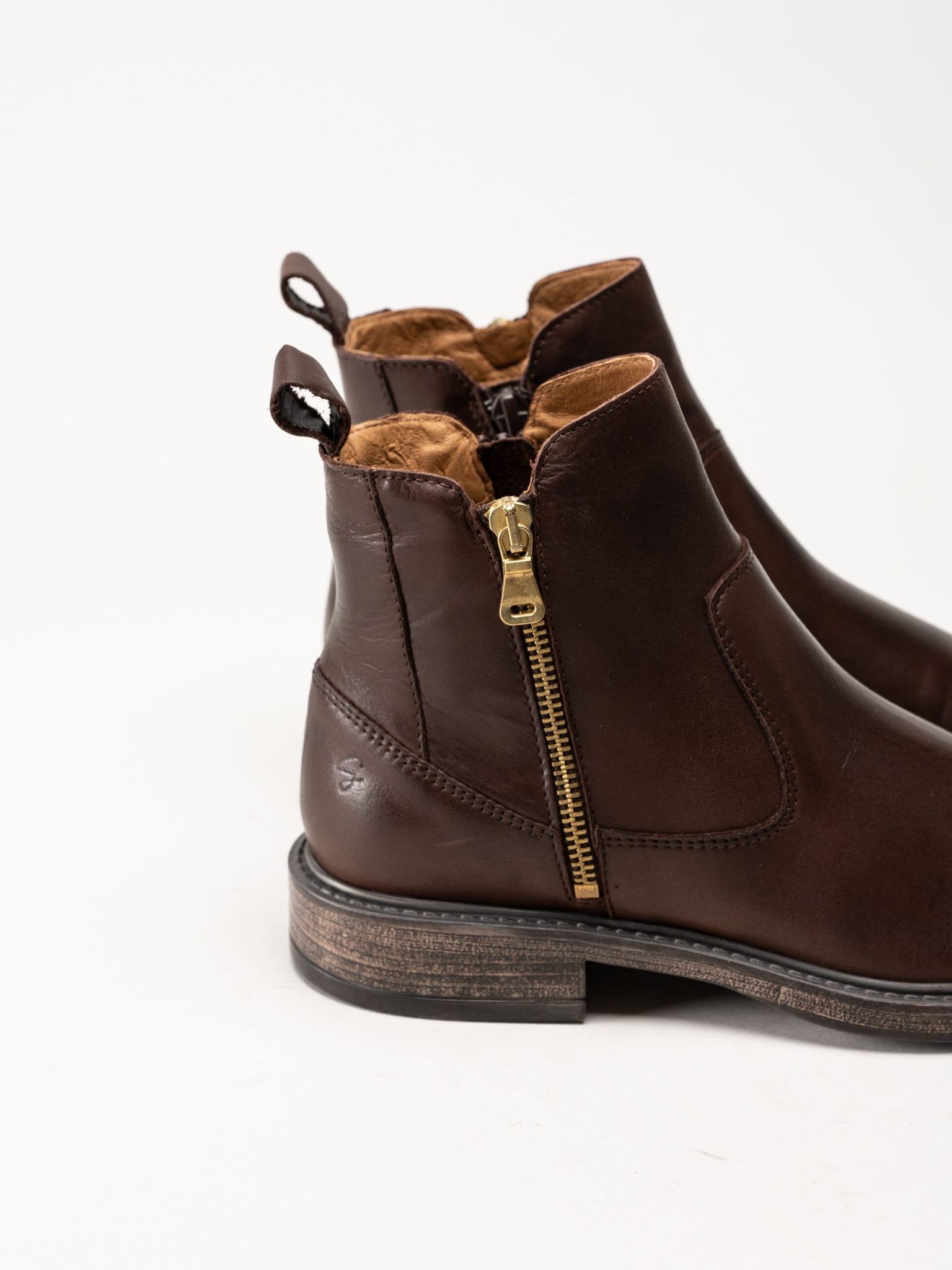 Shoedesign Copenhagen - Claudia - Mörkbruna boots i skinn
