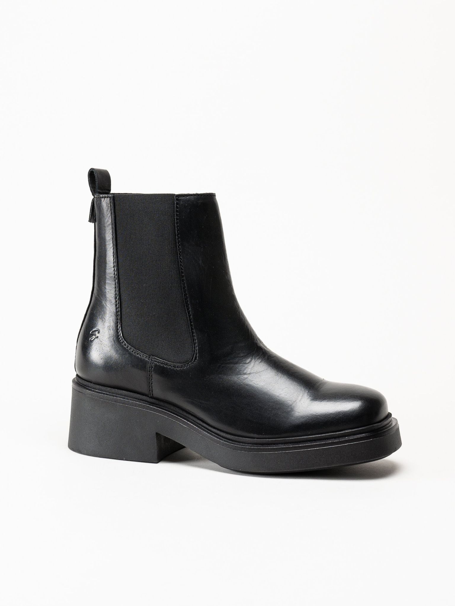 Shoedesign Copenhagen - Saddle - Svarta chelsea boots i skinn