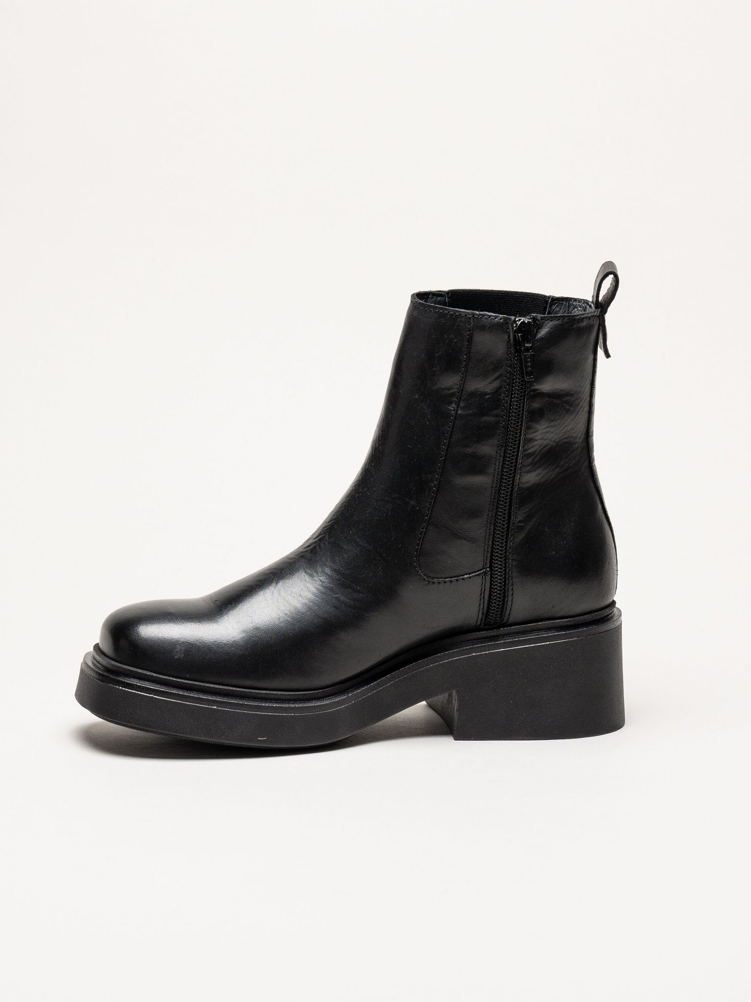 Shoedesign Copenhagen - Saddle - Svarta chelsea boots i skinn
