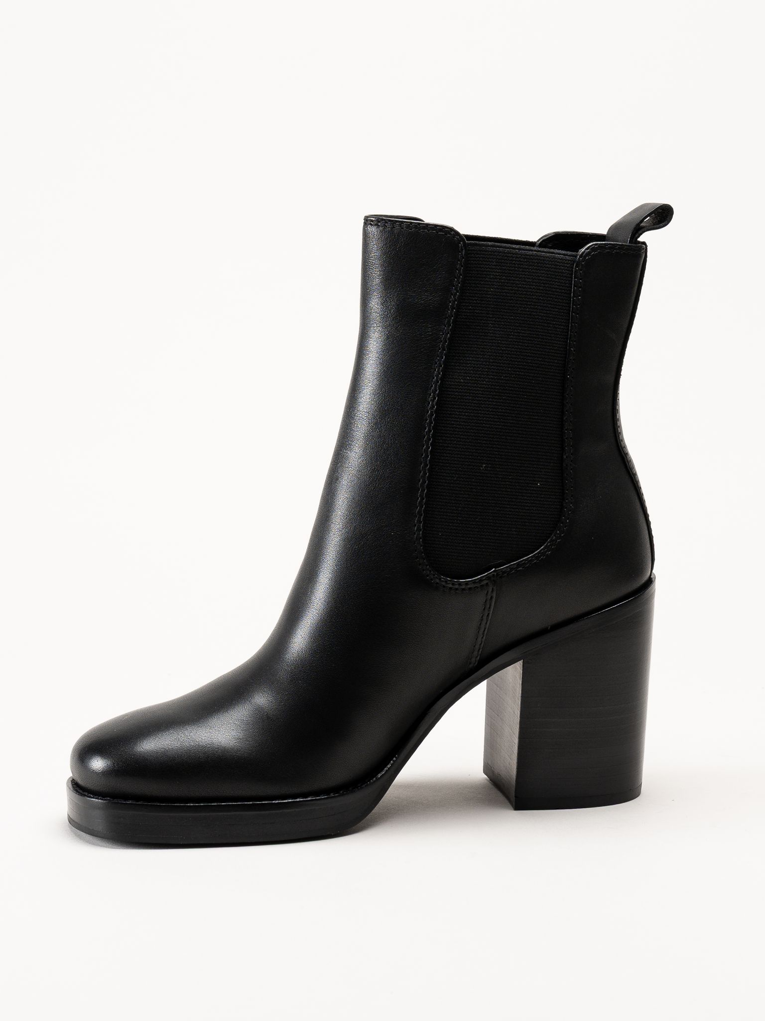Tommy Hilfiger - Square Toe Chelsea - Svarta chelsea boots med klack