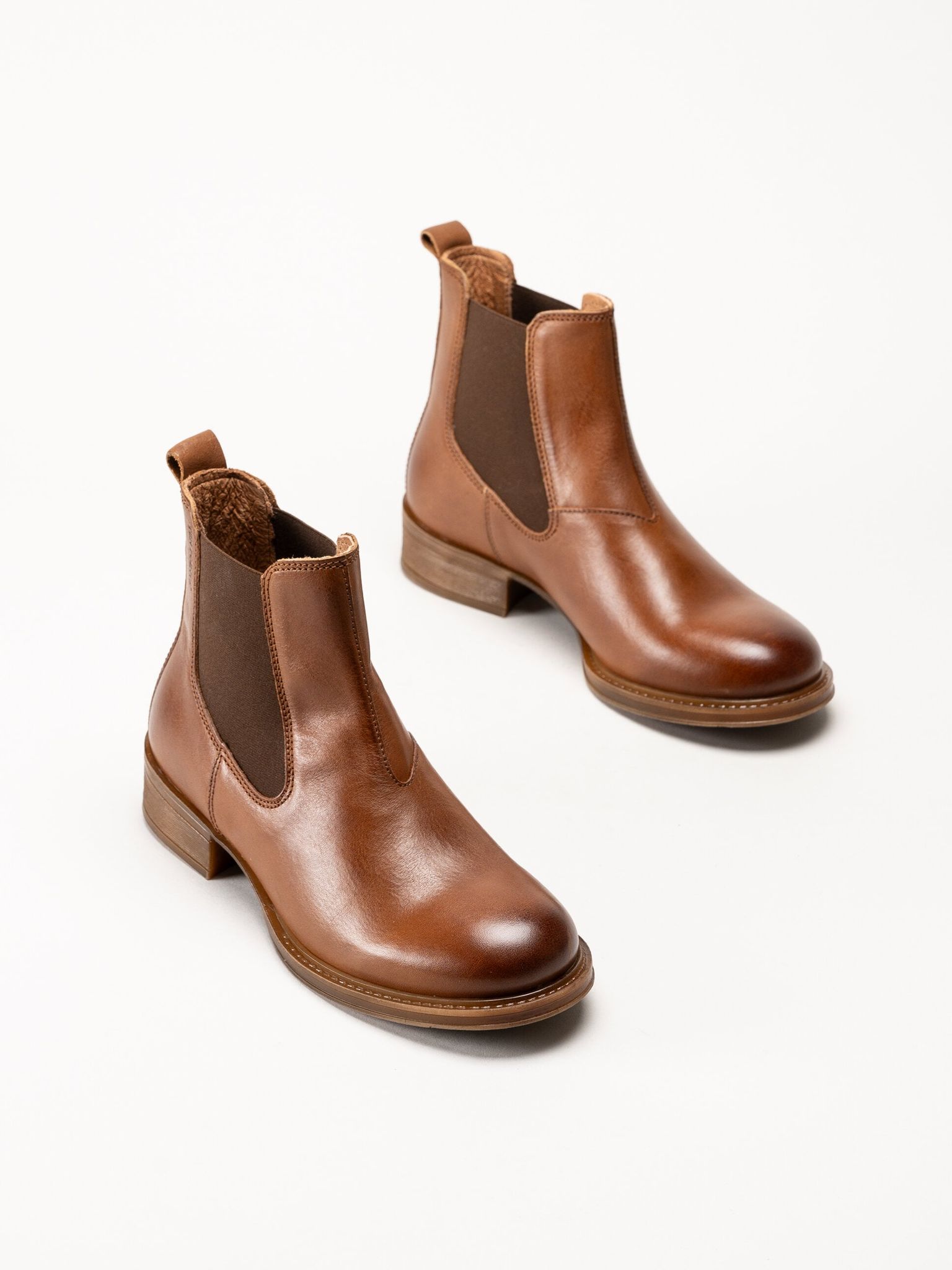 Ten Points - Pandora - Bruna Chelsea boots i skinn