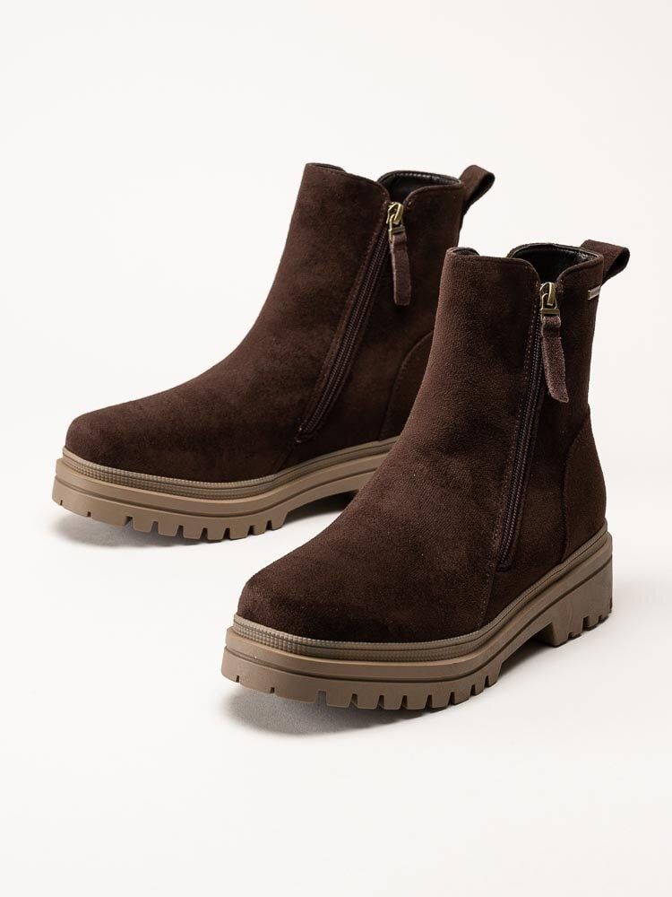 Duffy - Marcellina Tre - Mörkbruna fodrade boots