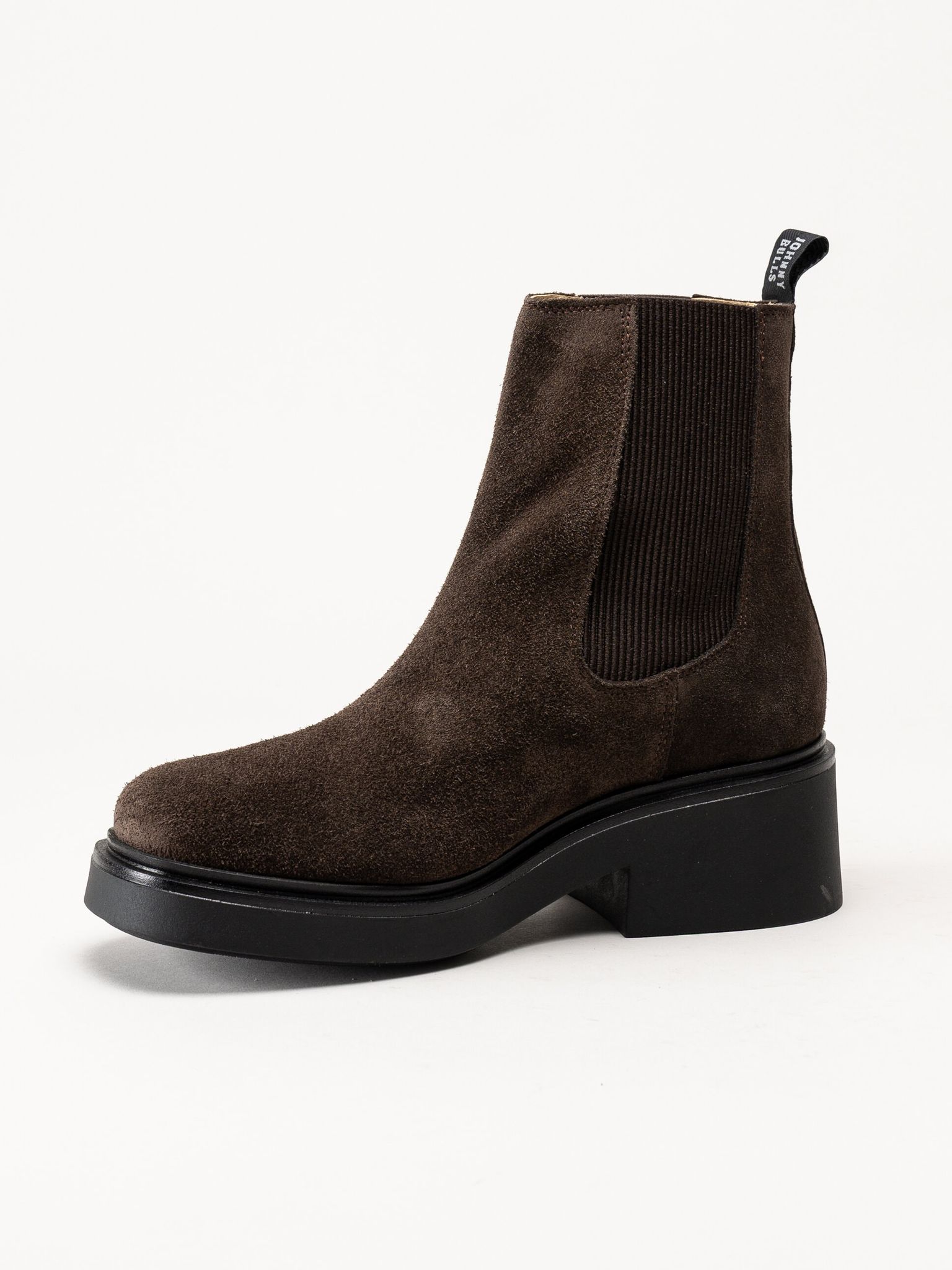 Johnny Bulls - Mörkbruna chelsea boots i mocka