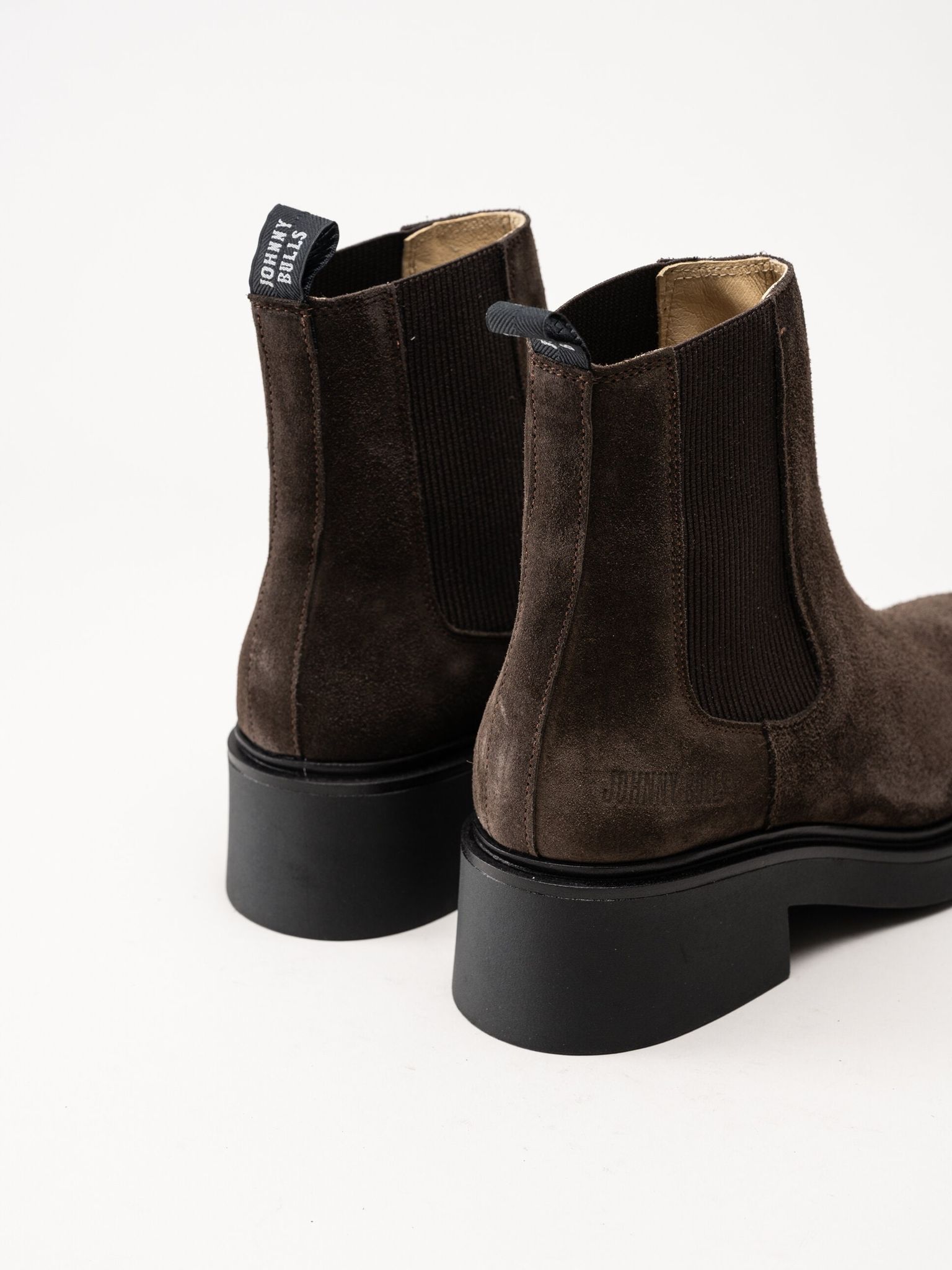Johnny Bulls - Mörkbruna chelsea boots i mocka