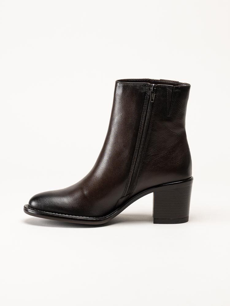 Tamaris - Mörkbruna stövletter i skinn