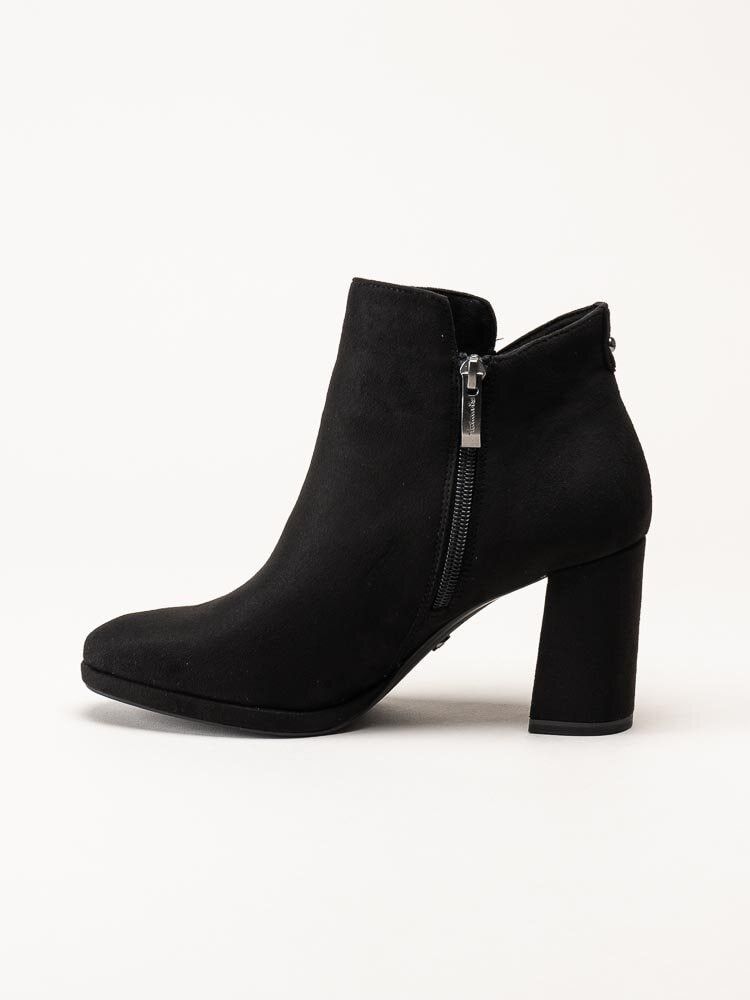 Tamaris - Svarta stövletter med klack