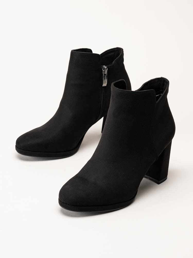 Tamaris - Svarta stövletter med klack