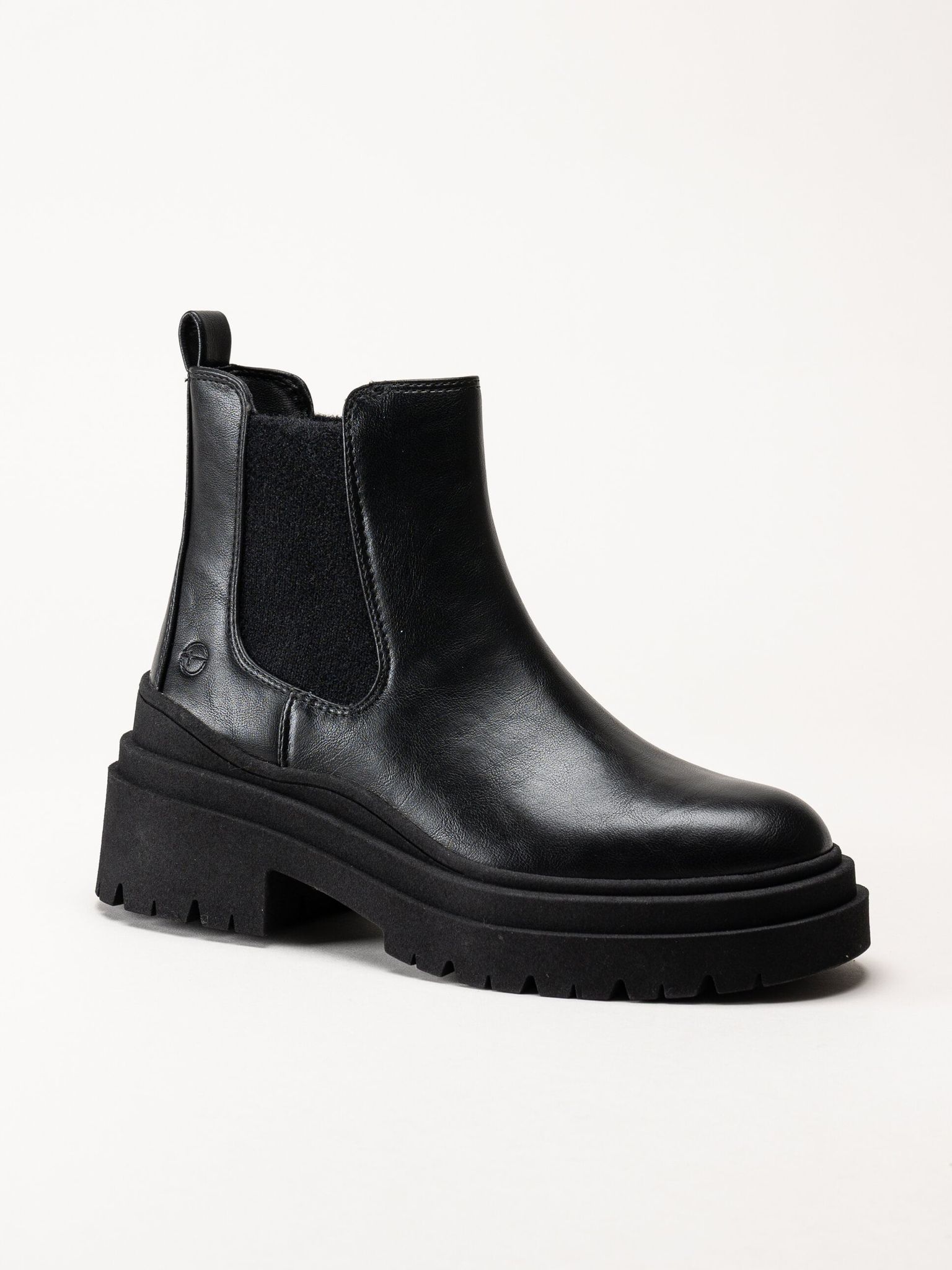 Tamaris - Svarta boots i skinnimitation