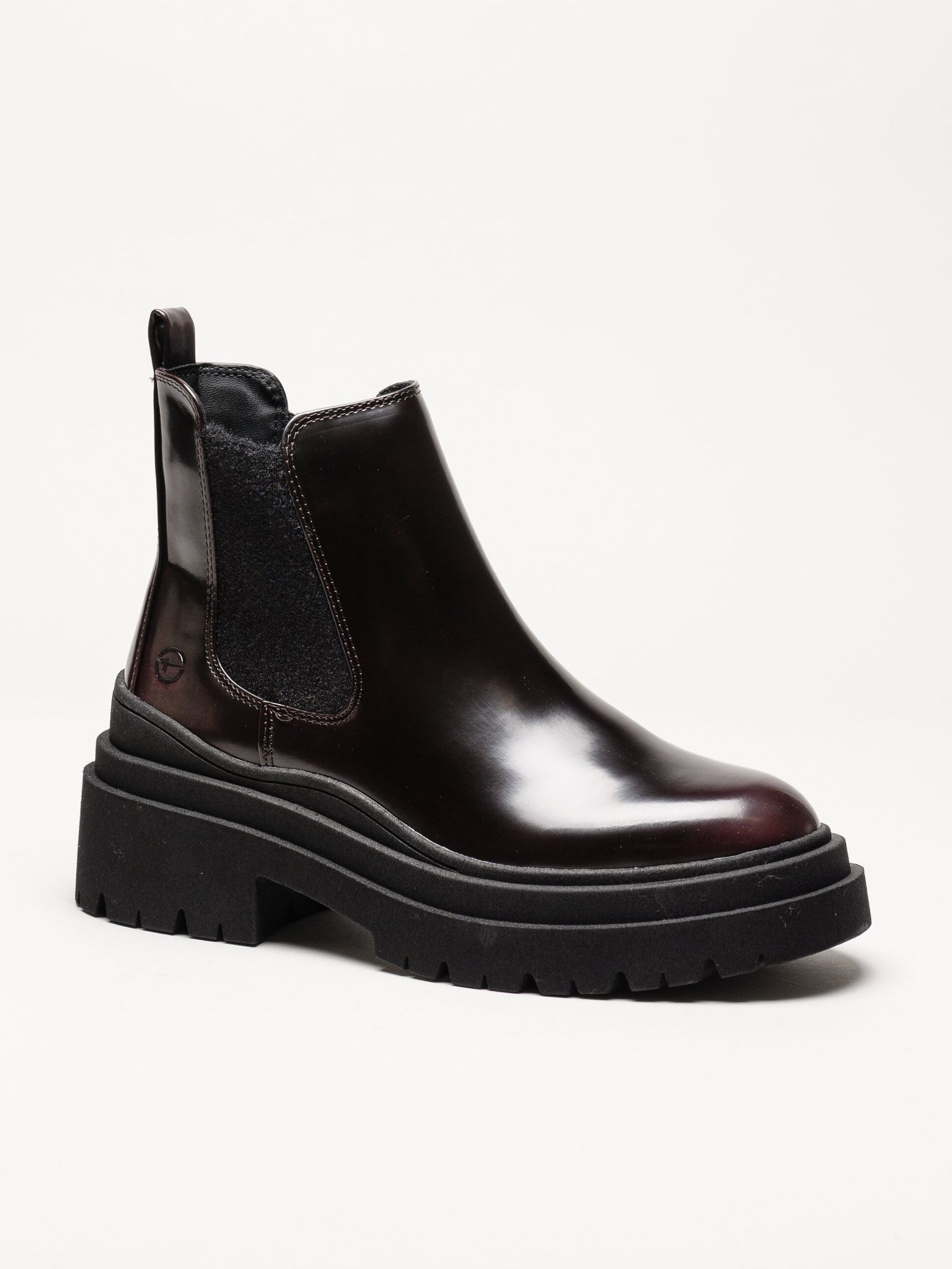 Tamaris - Vinröda boots i polido-syntet