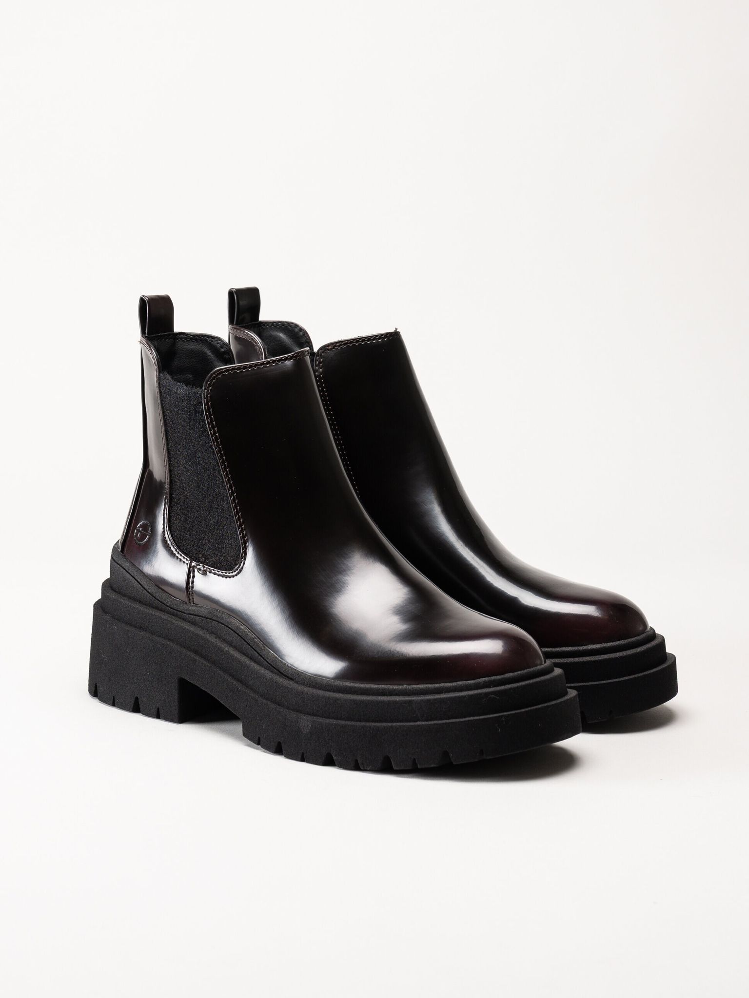 Tamaris - Vinröda boots i polido-syntet