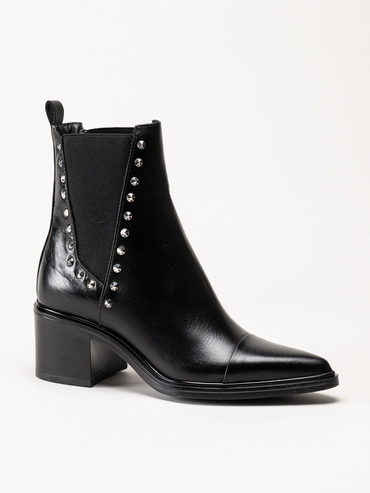 Mjus - Merano - Svarta stövletter i skinn