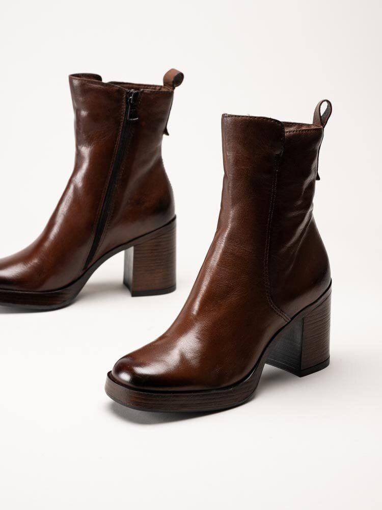 Mjus - Micaela - Bruna boots i skinn
