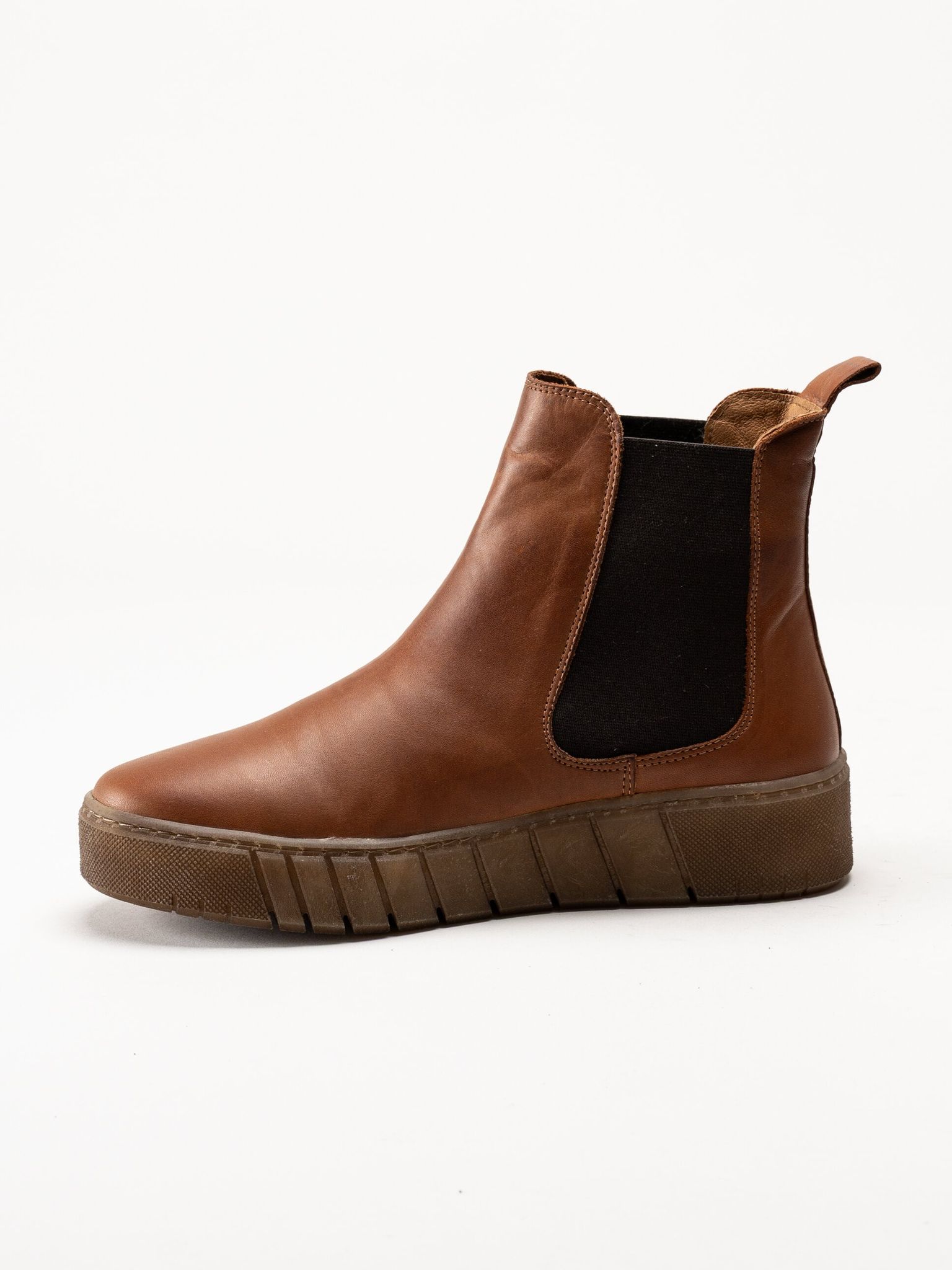 Rosa Negra - Bruna fodrade chelsea boots i skinn