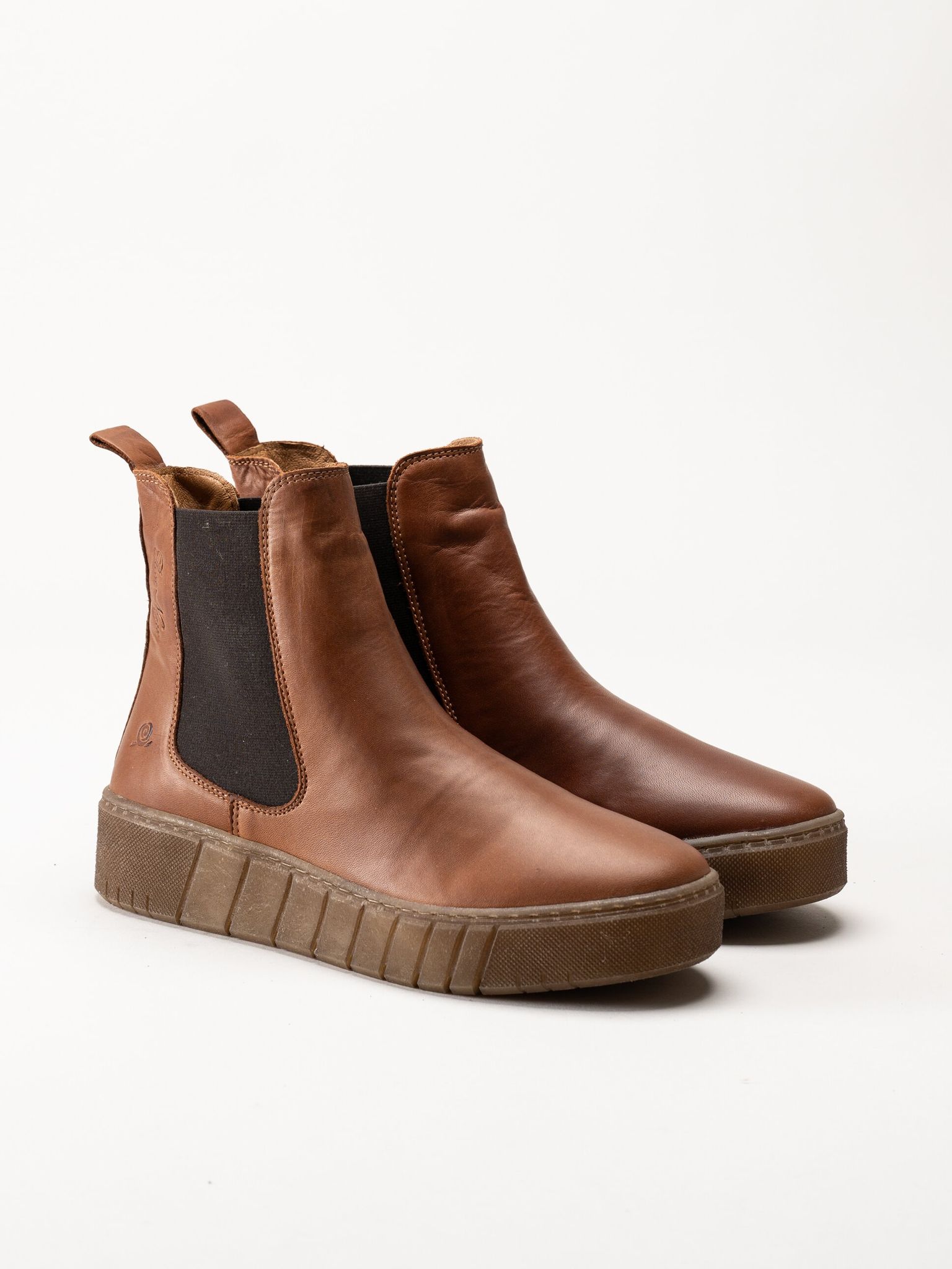 Rosa Negra - Bruna fodrade chelsea boots i skinn